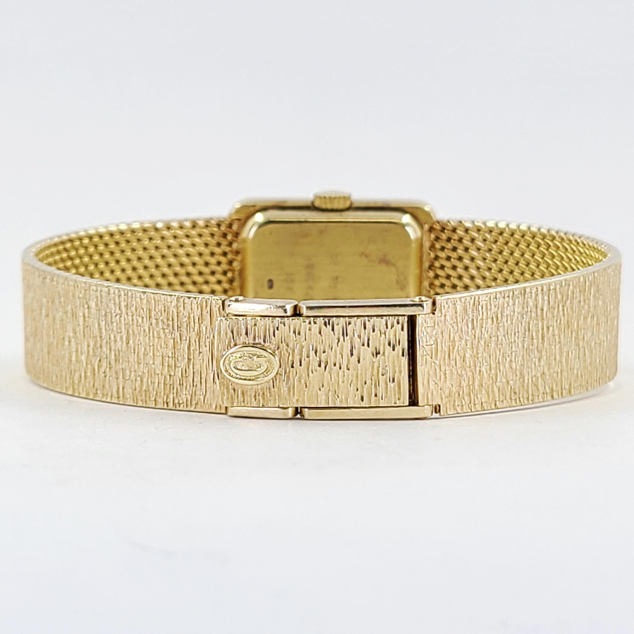 Women's Concord Yellow Gold Pave Diamond Ladies Watch For Sale