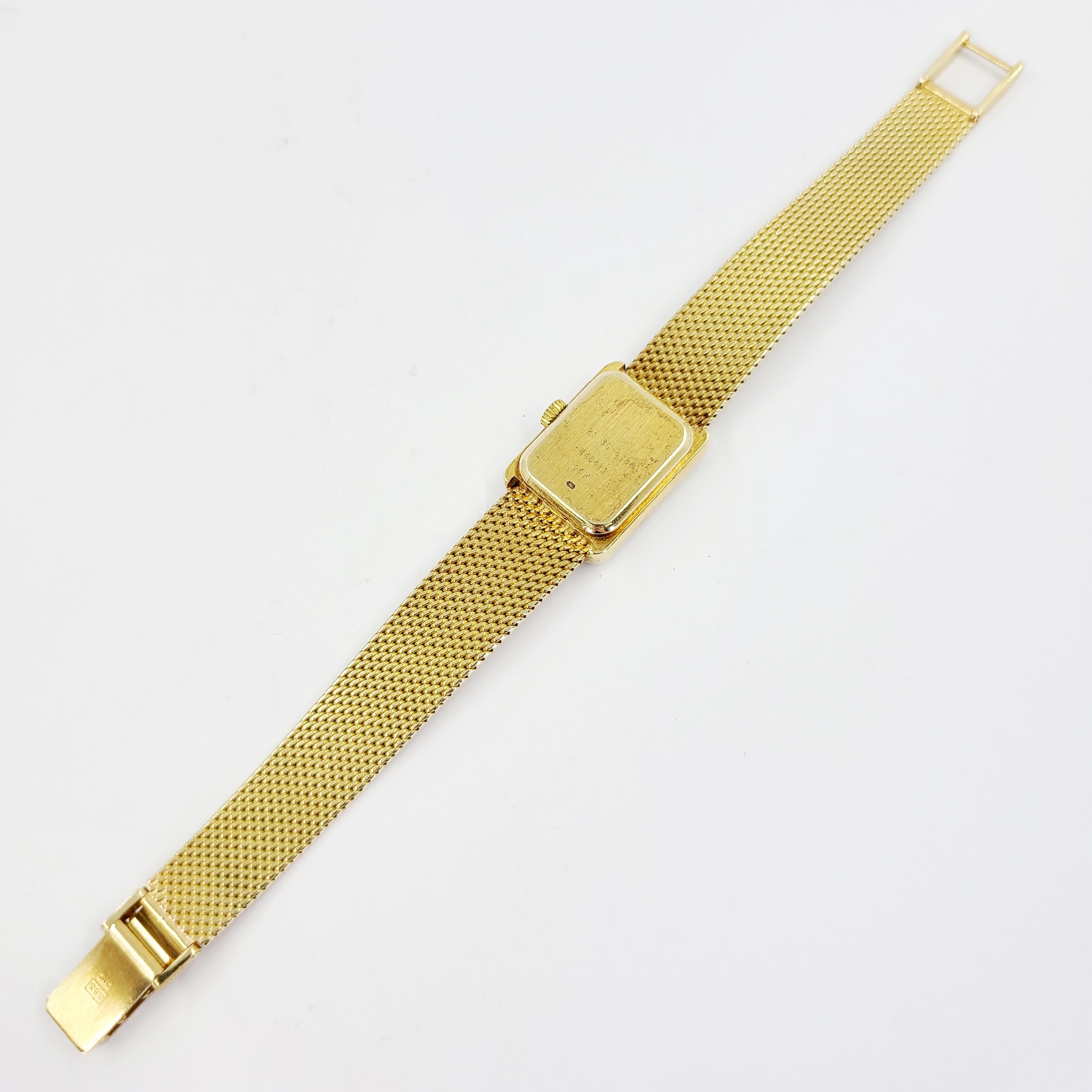 Concord Yellow Gold Pave Diamond Ladies Watch For Sale 1