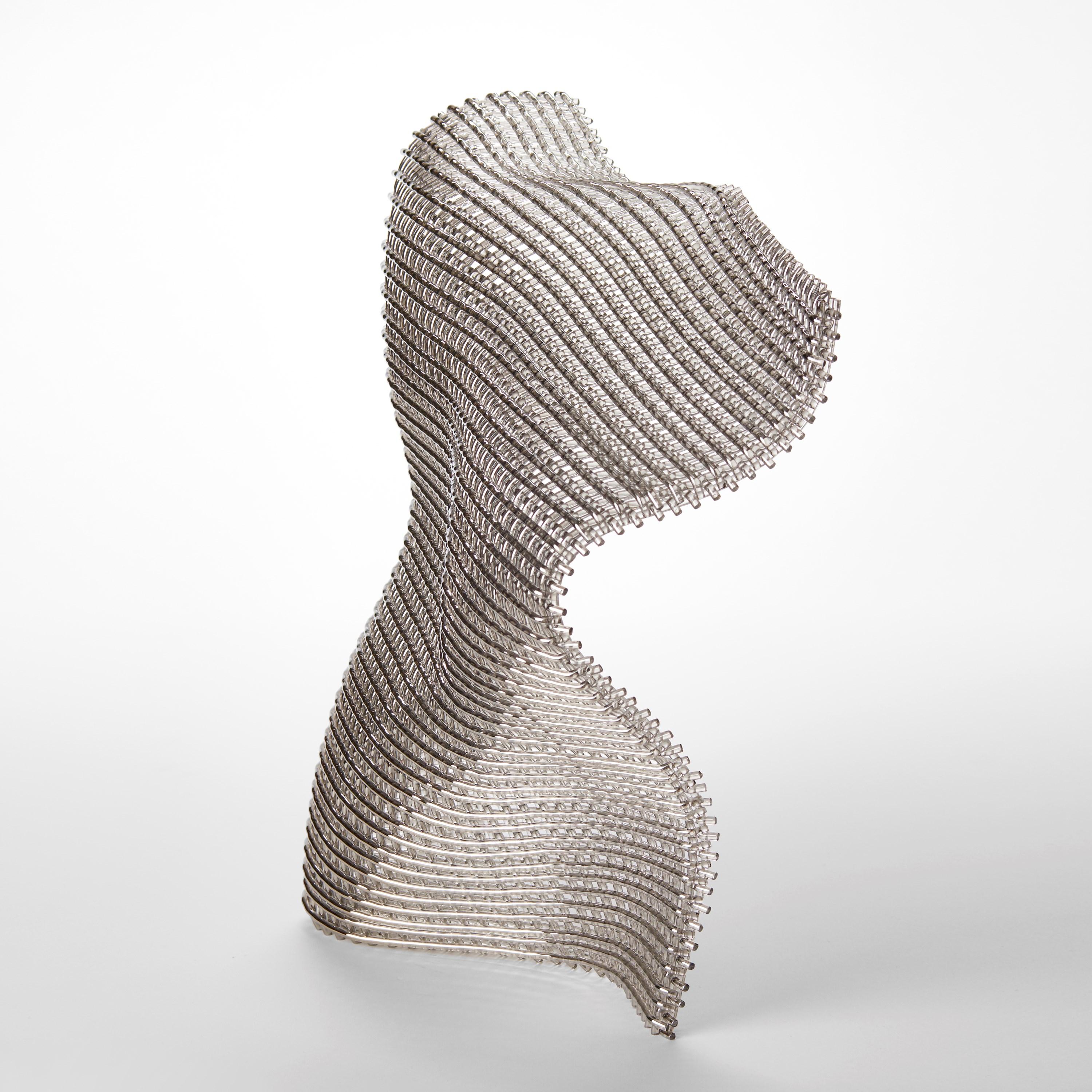 Organique Concordance II, une sculpture sur pied en verre tissé et en argent de Cathryn Shilling en vente