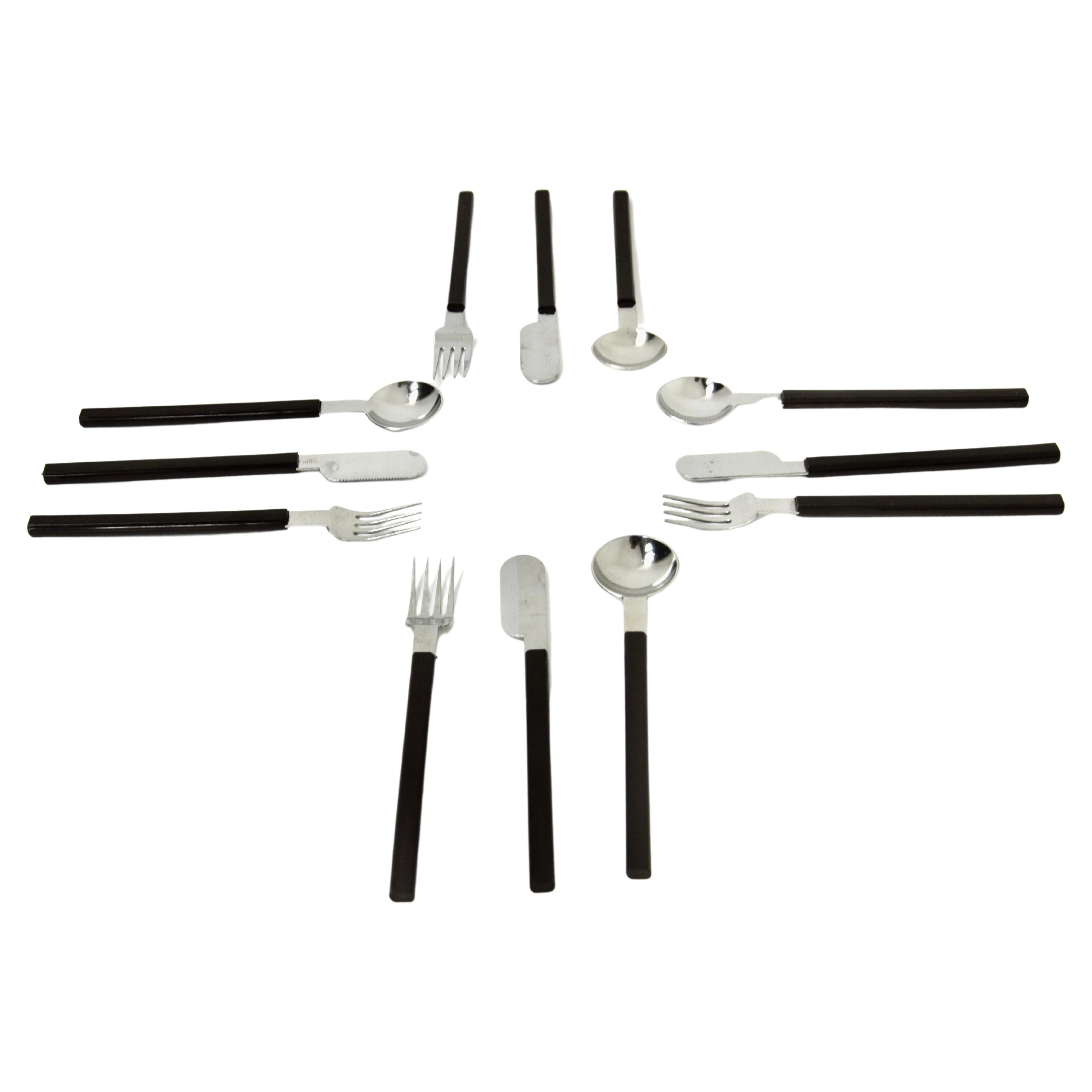 Concorde cutlery set by Raymond Loewy for Air France, Set of 12 pieces For Sale