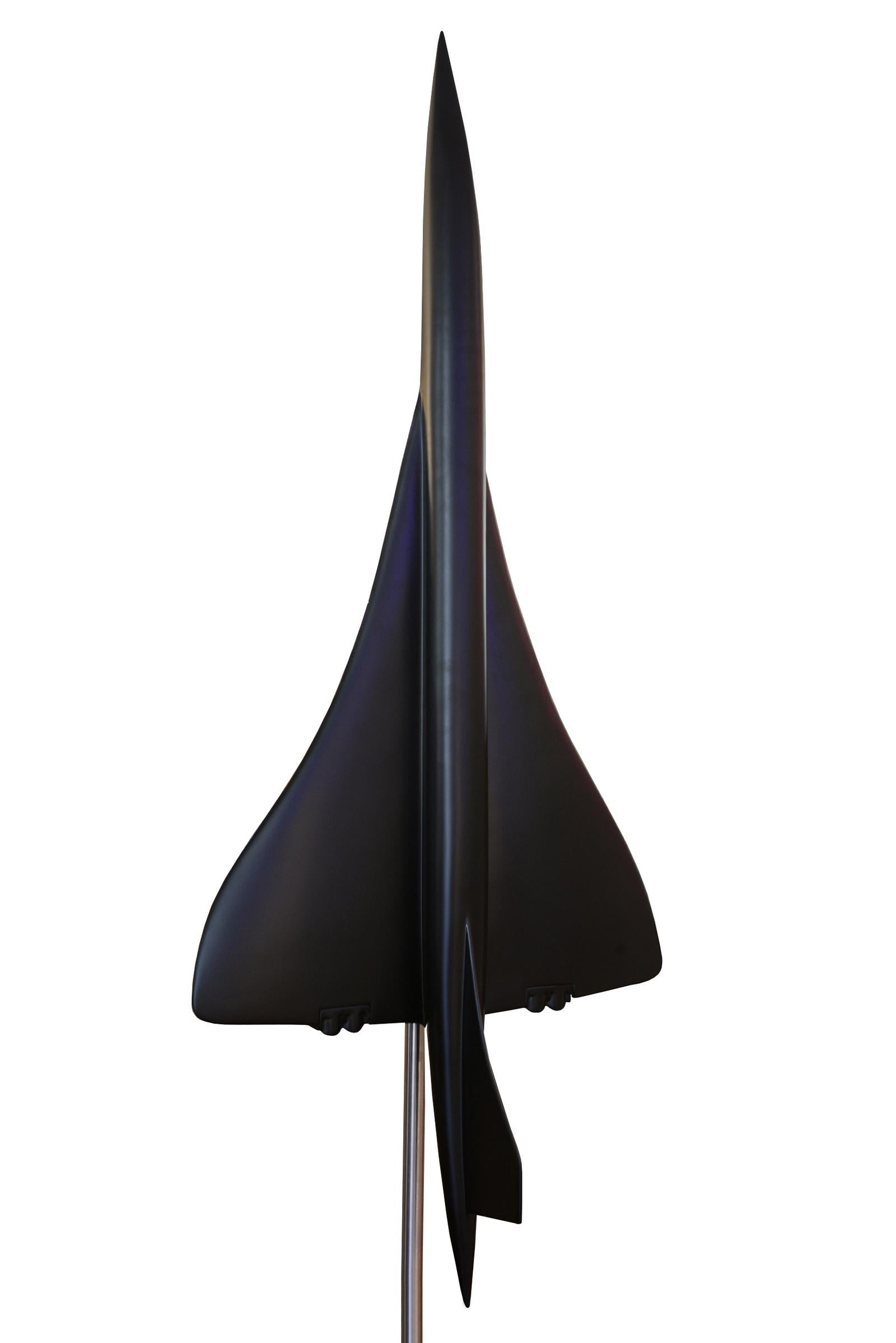 Concorde-Modell Schwarze Skulptur (Französisch) im Angebot
