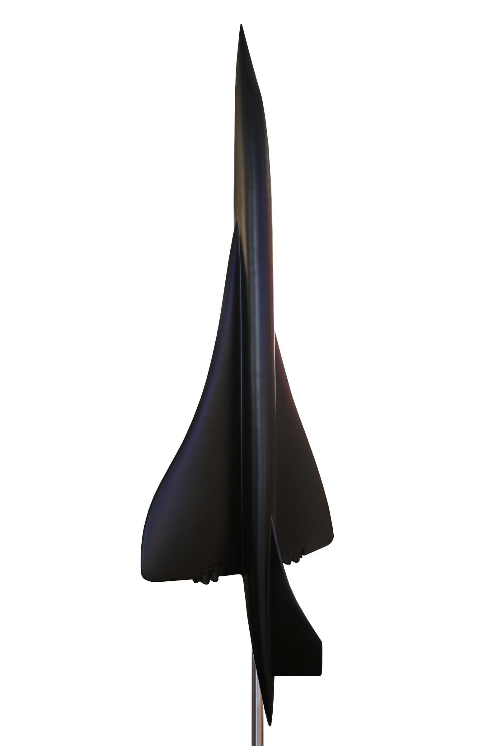 Concorde-Modell Schwarze Skulptur (Gegossen) im Angebot