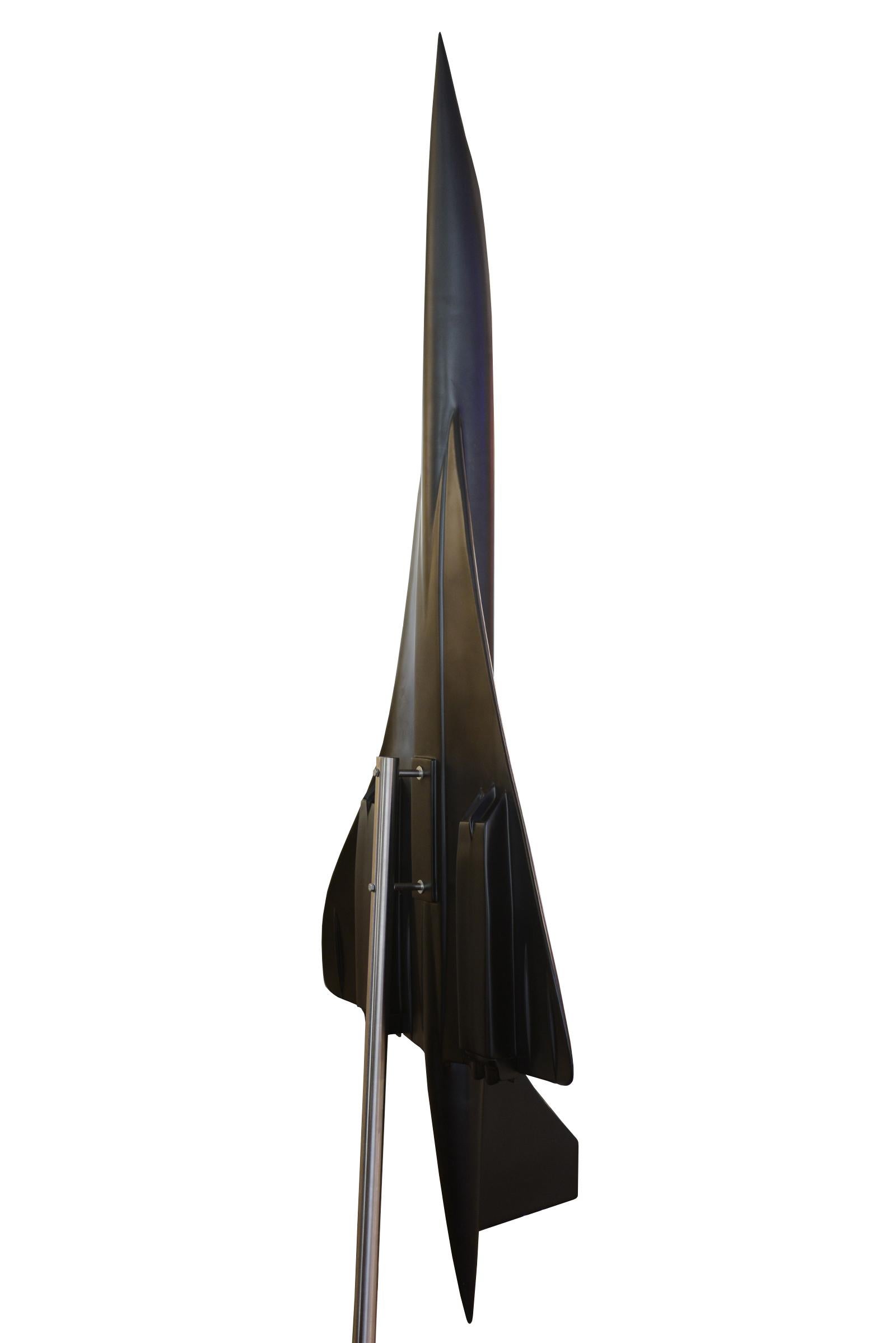 French Concorde Model Black Sculpture For Sale