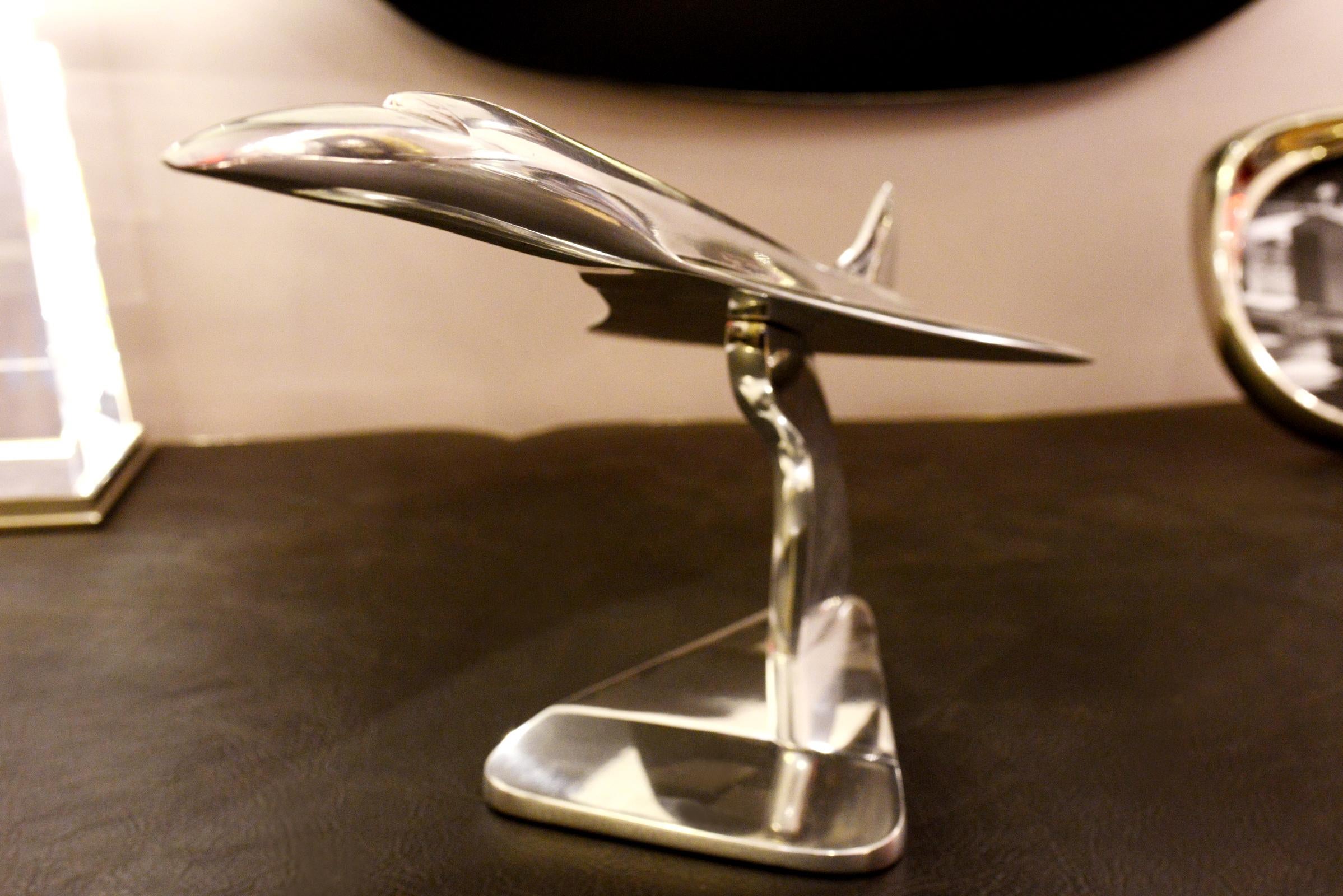 Polished Concorde Model Supersonic Aircraft