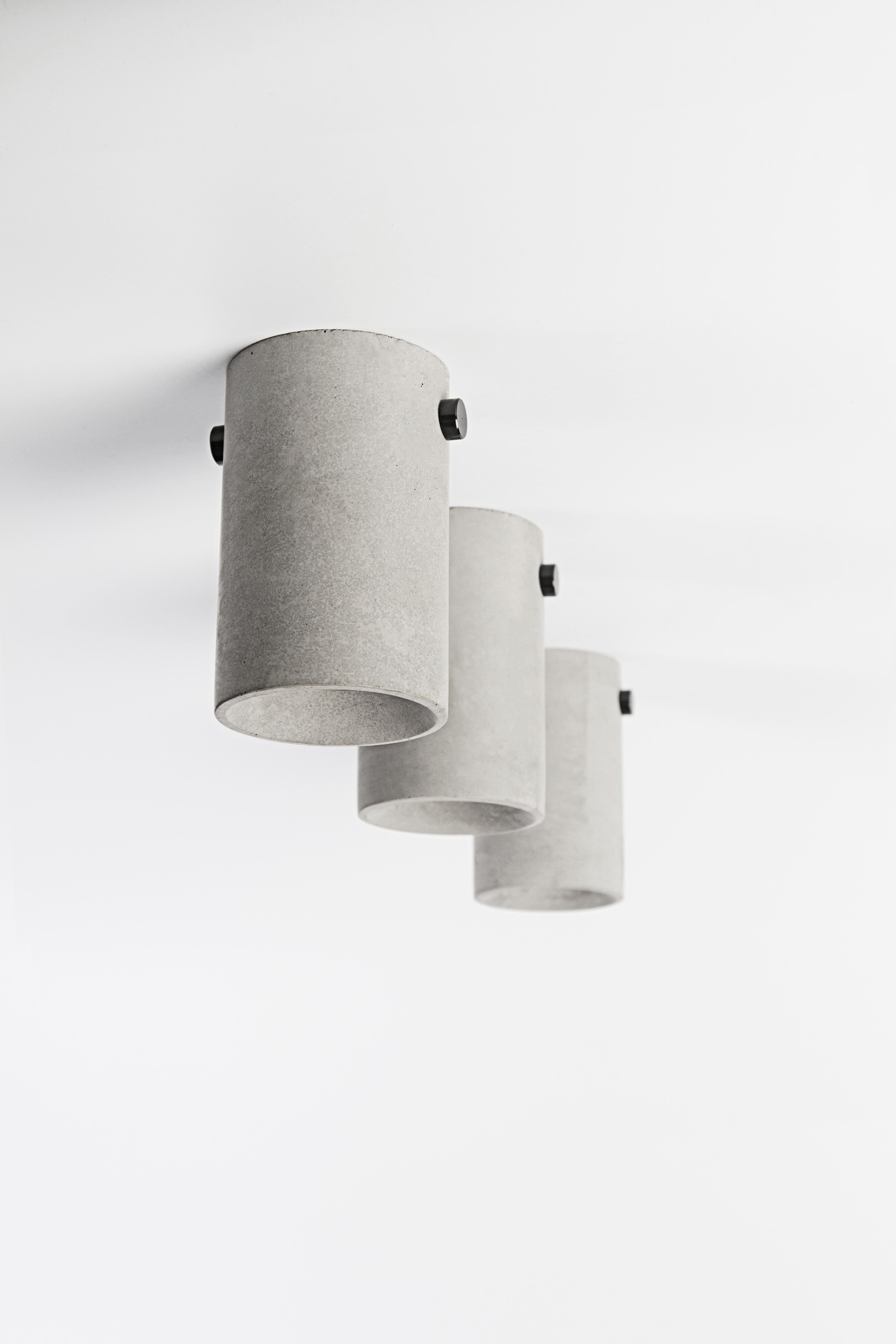 Concrete and Aluminum Ceiling Lamp, “Lv, ” from Concrete Collection by Bentu In New Condition In Beverly Hills, CA