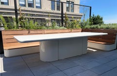 Concrete and Aluminum Outdoor Dining Table