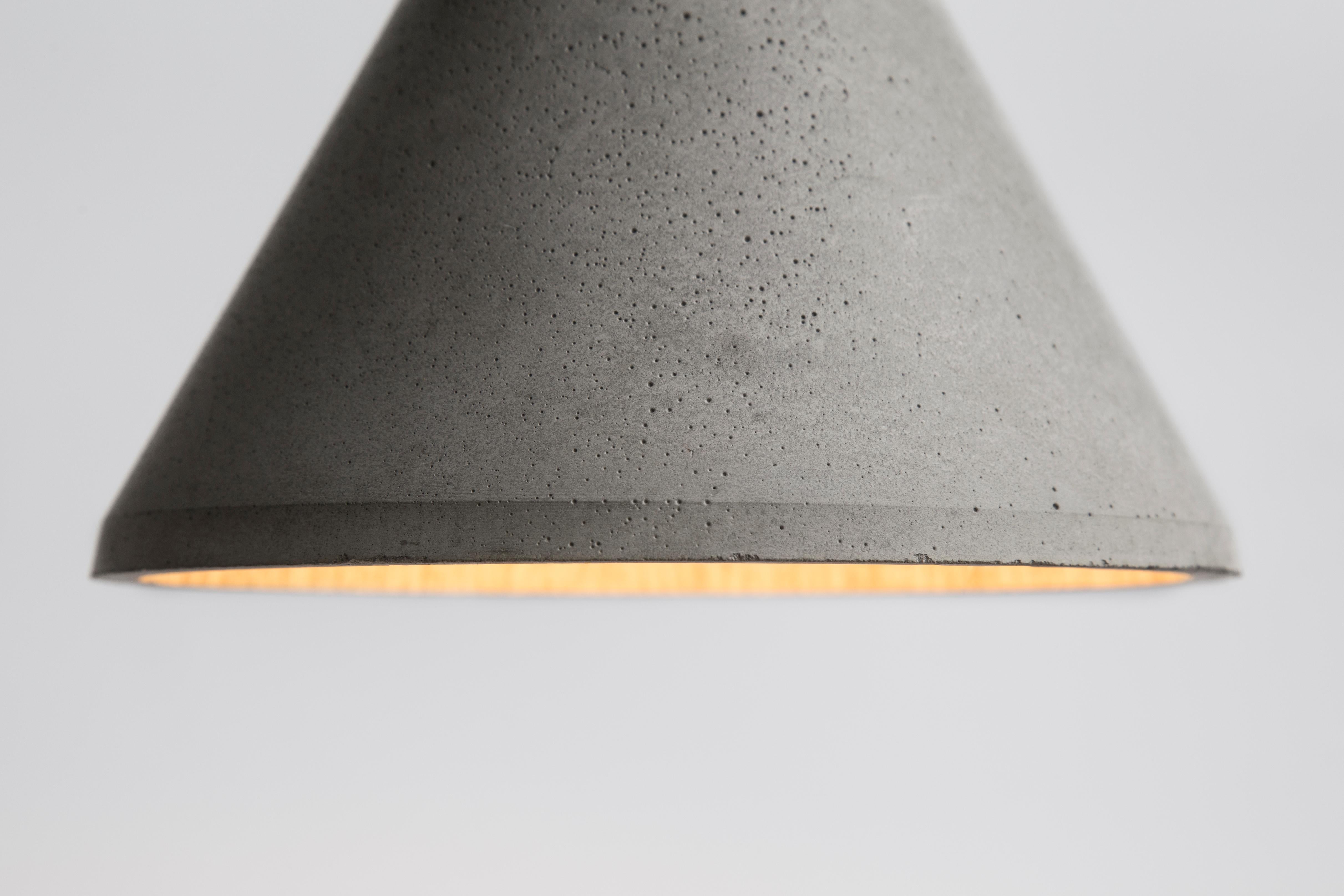 Contemporary Concrete and Aluminum Pendant Lamp, “Zhong, ” from Concrete Collection by Bentu