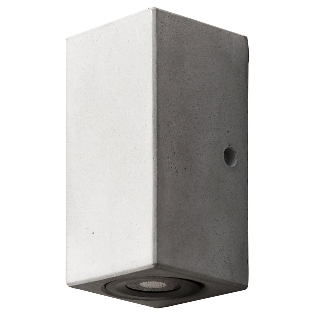 Concrete and Aluminum Wall Lamp, “D, ” M, from Concrete Collection by Bentu