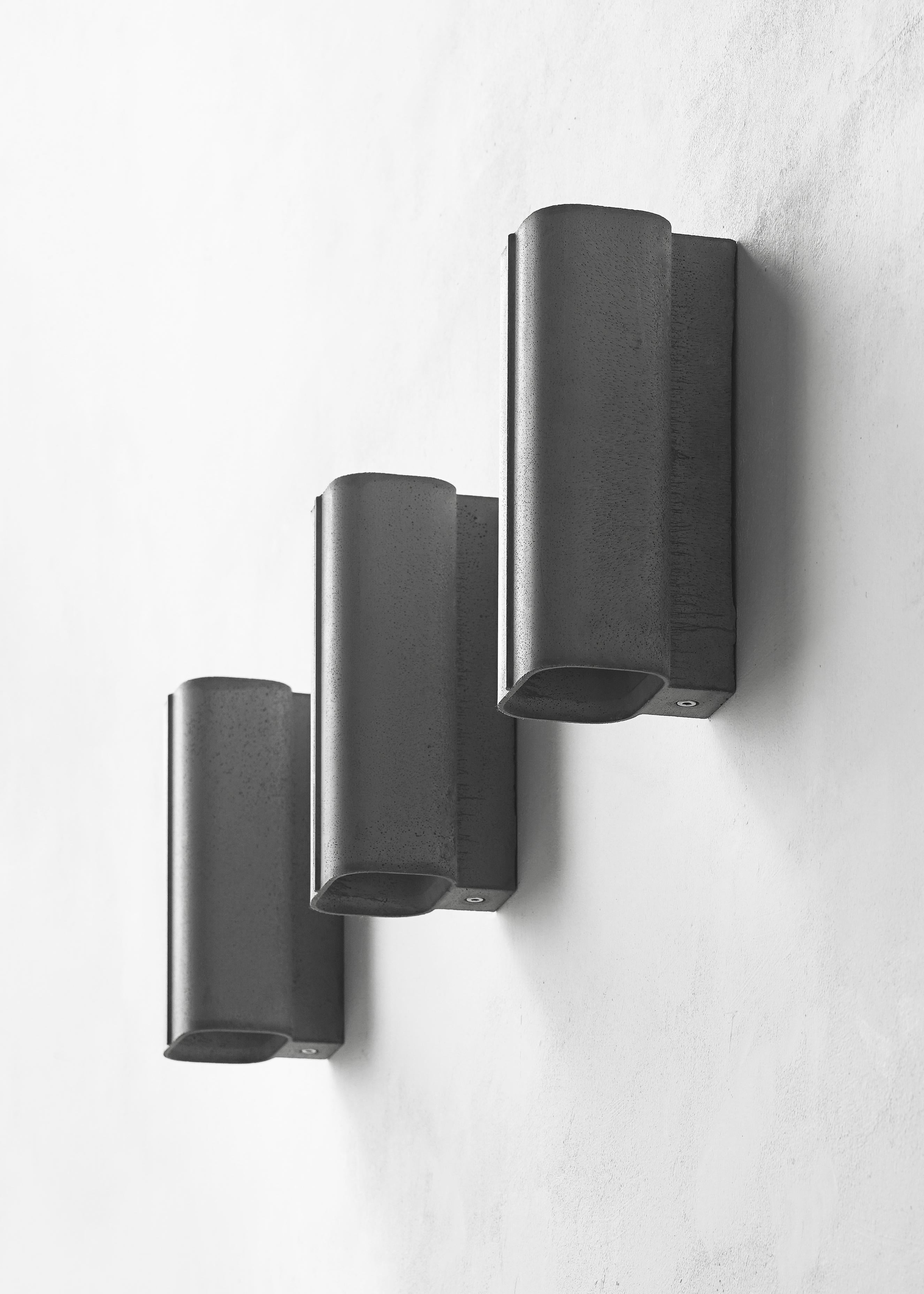 Chinese Concrete and Aluminum Wall Lamp, “Jiu, ” from Concrete Collection by Bentu