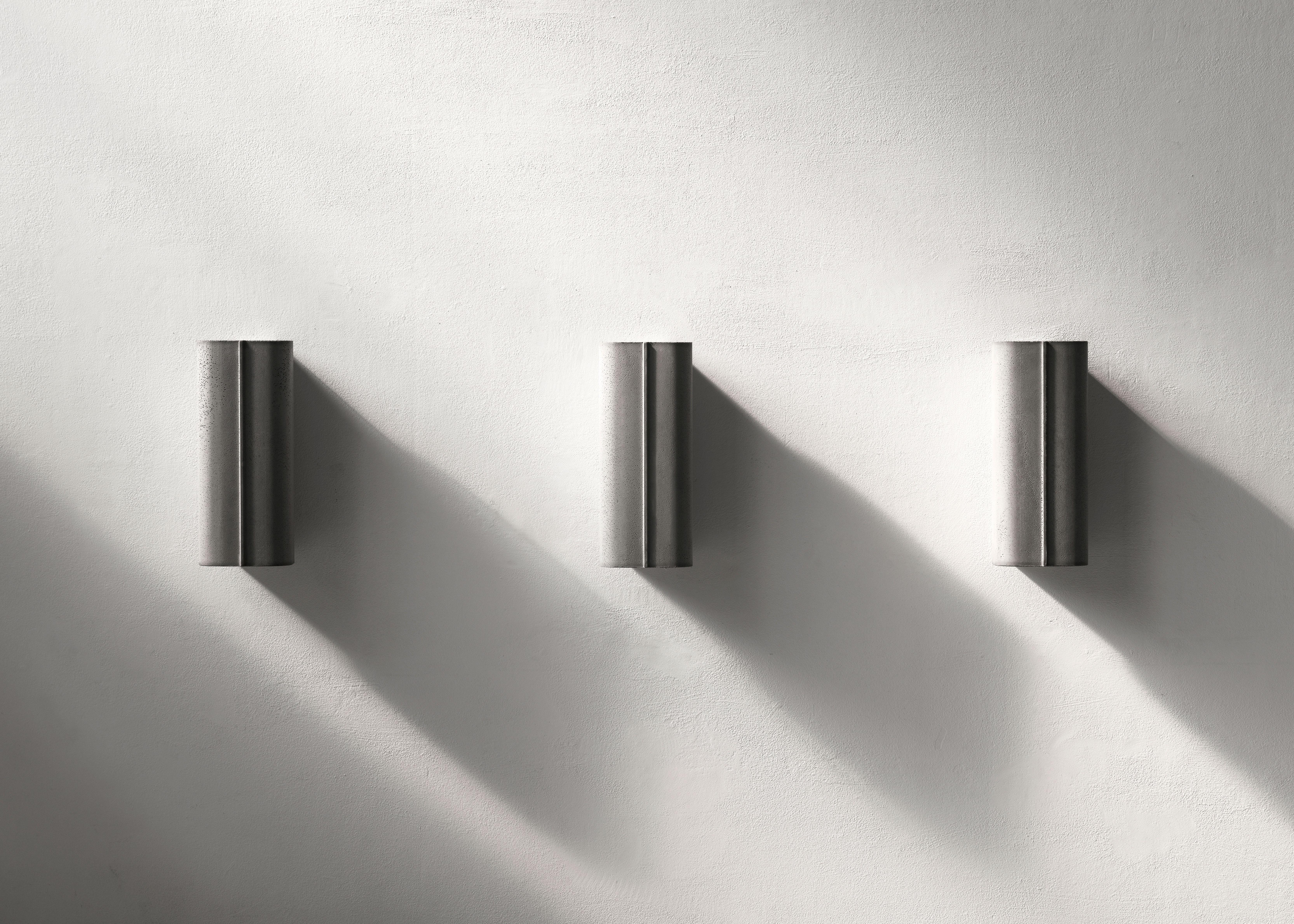Concrete and Aluminum Wall Lamp, “Jiu, ” from Concrete Collection by Bentu In New Condition In Beverly Hills, CA