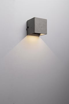 Concrete and Aluminum Wall Lamp, “V, ” from Concrete Collection by Bentu