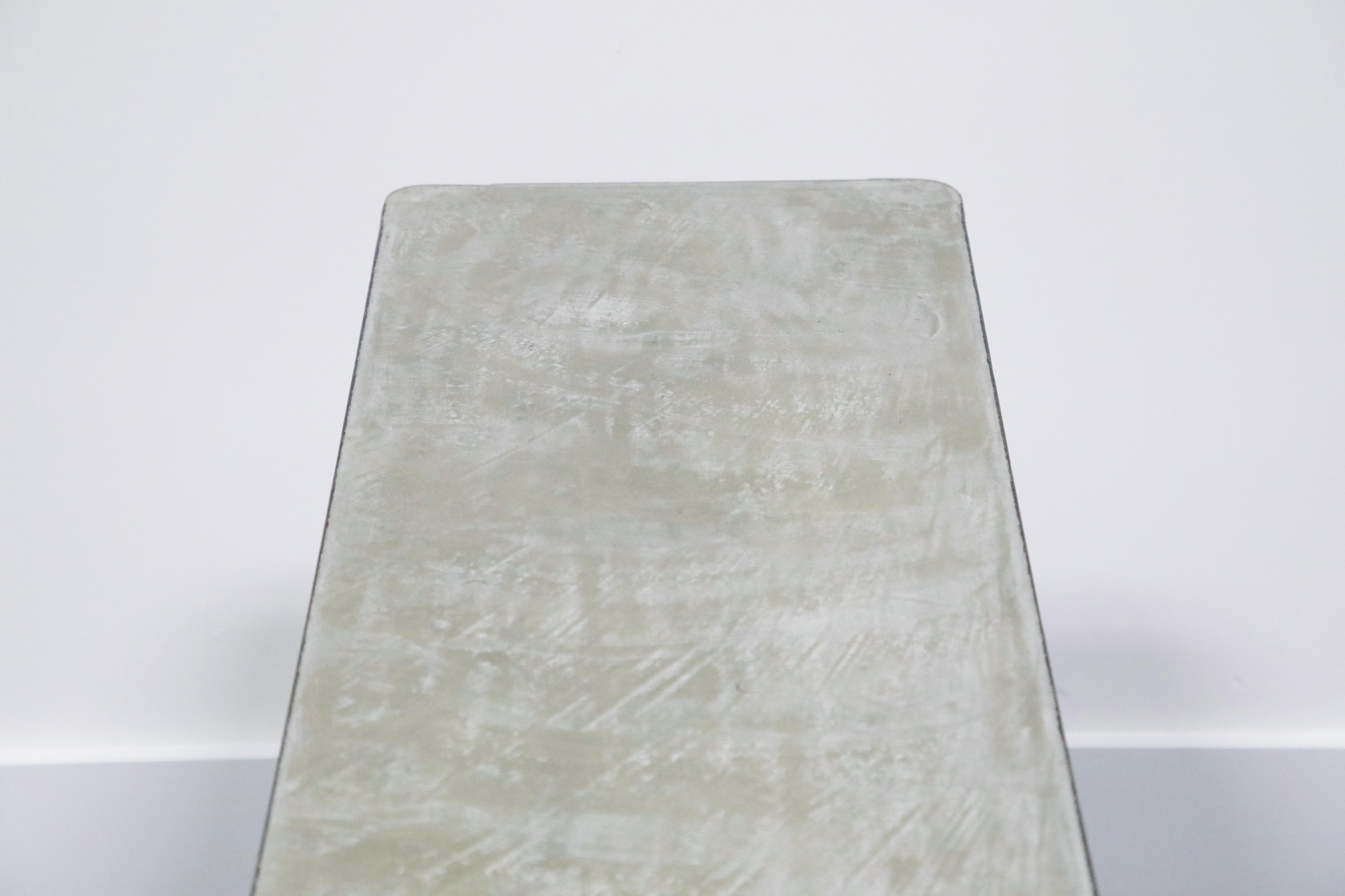 Concrete and Brushed Steel Console Table in the Style of Ilana Goor 8