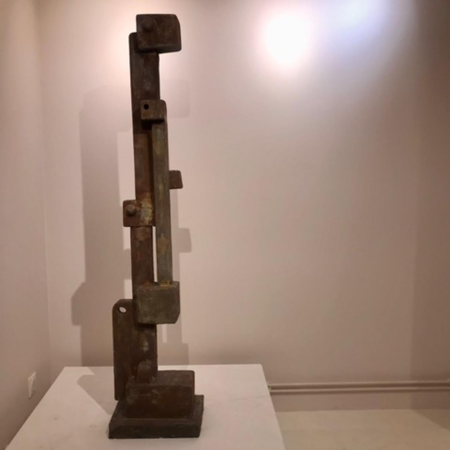 Francese Totem di cemento e argilla 130 di Frederic Texier in vendita