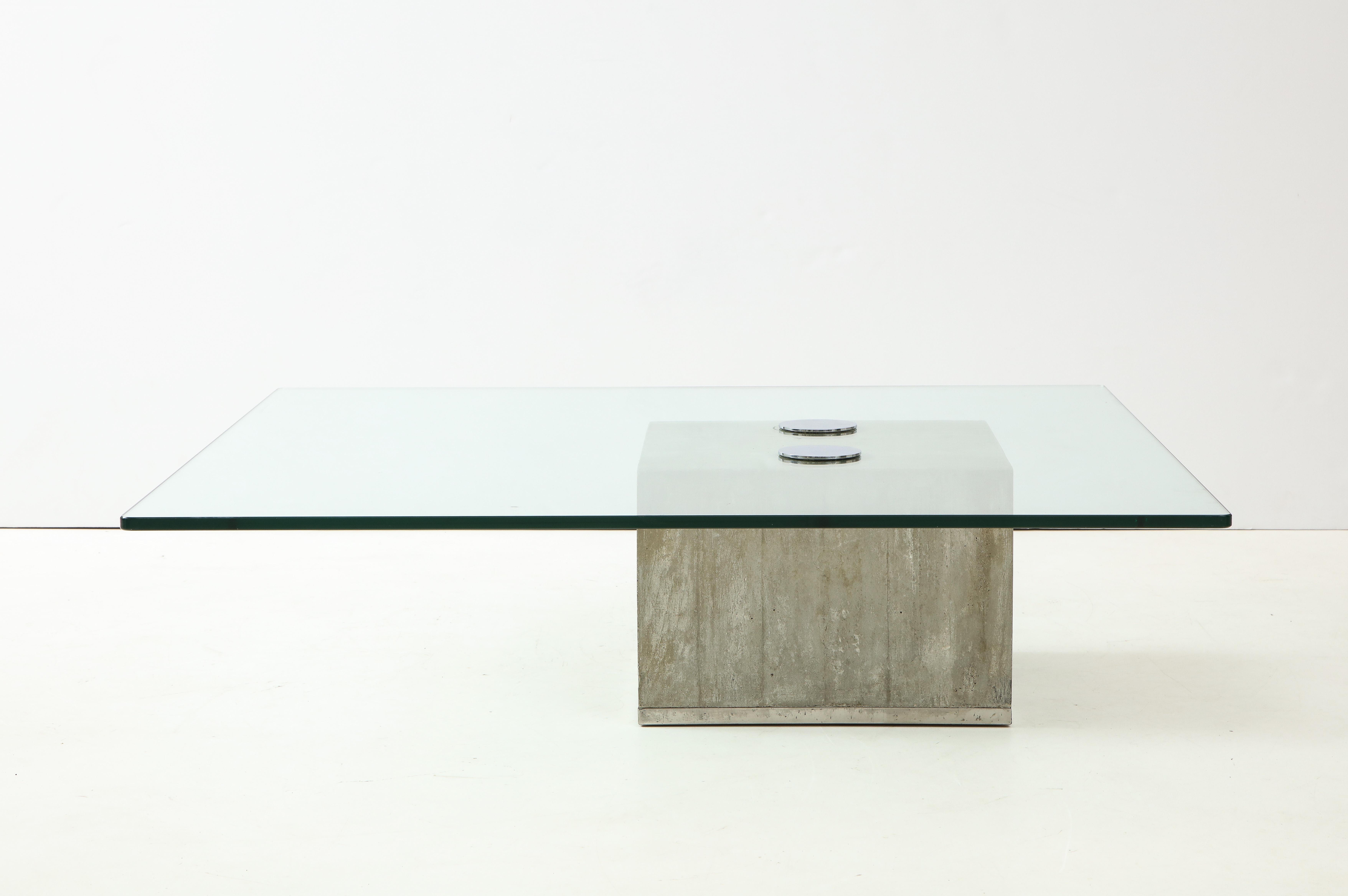 concrete glass table