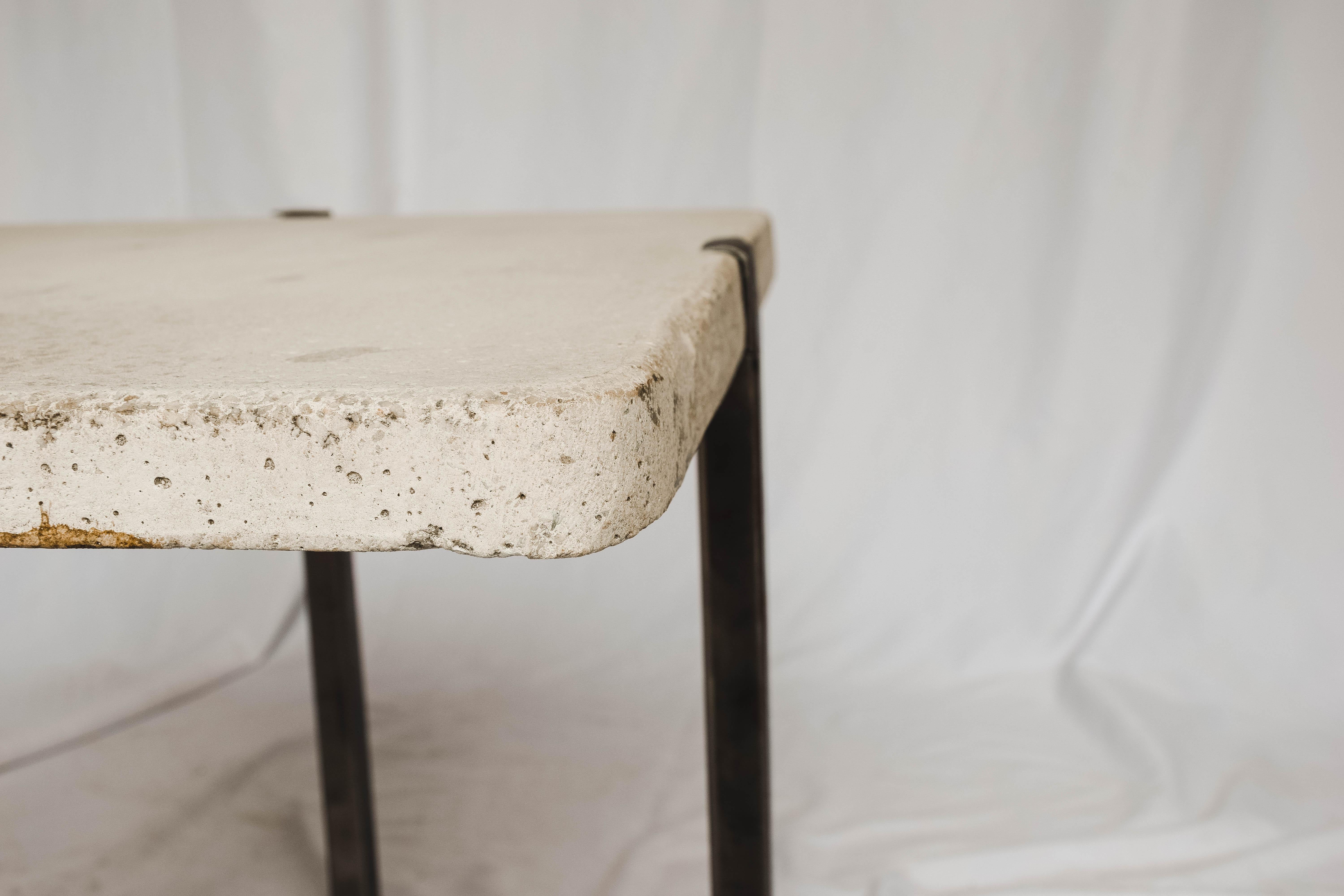 Concrete and Iron End or Coffee Table 6