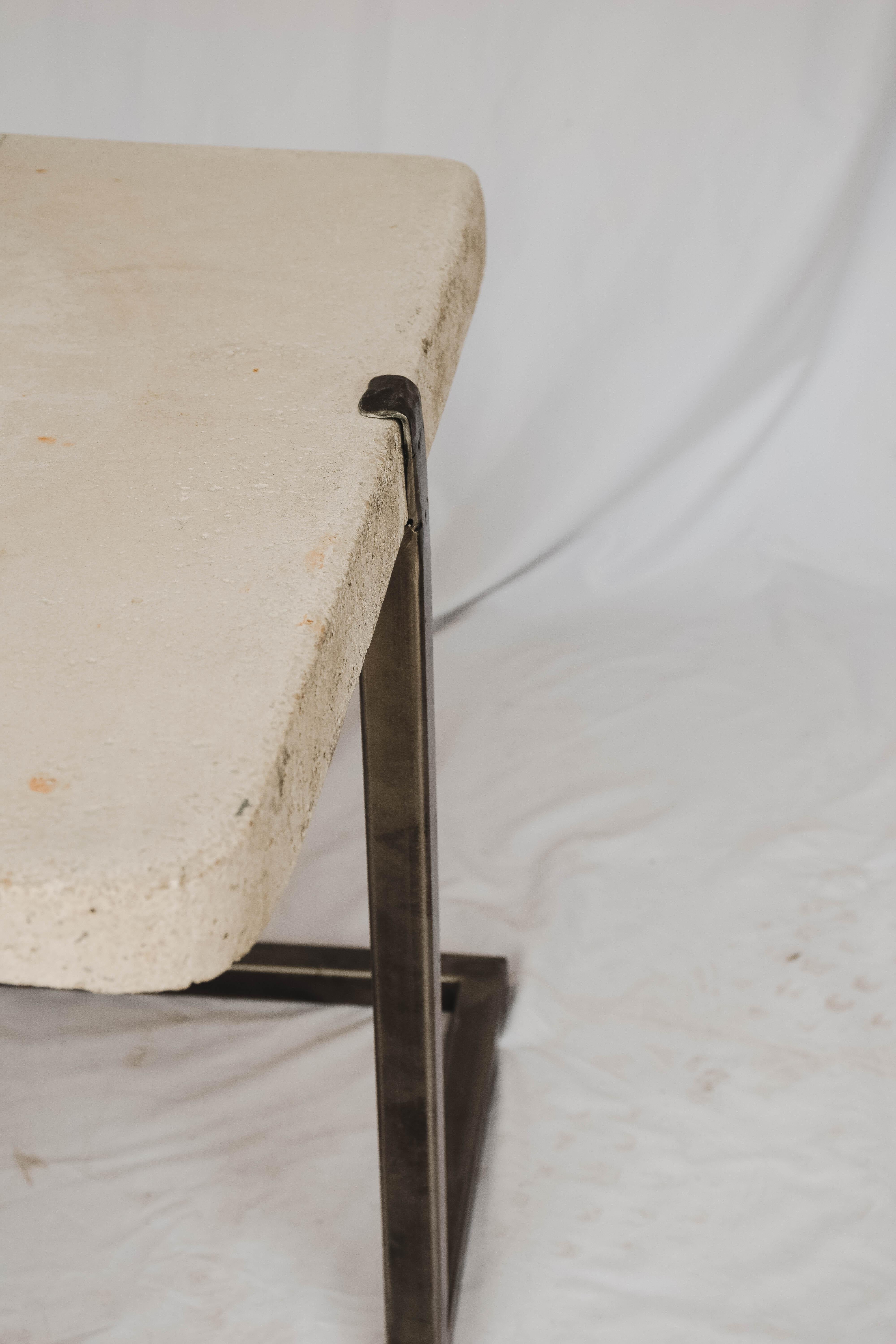 Concrete and Iron End or Coffee Table 1