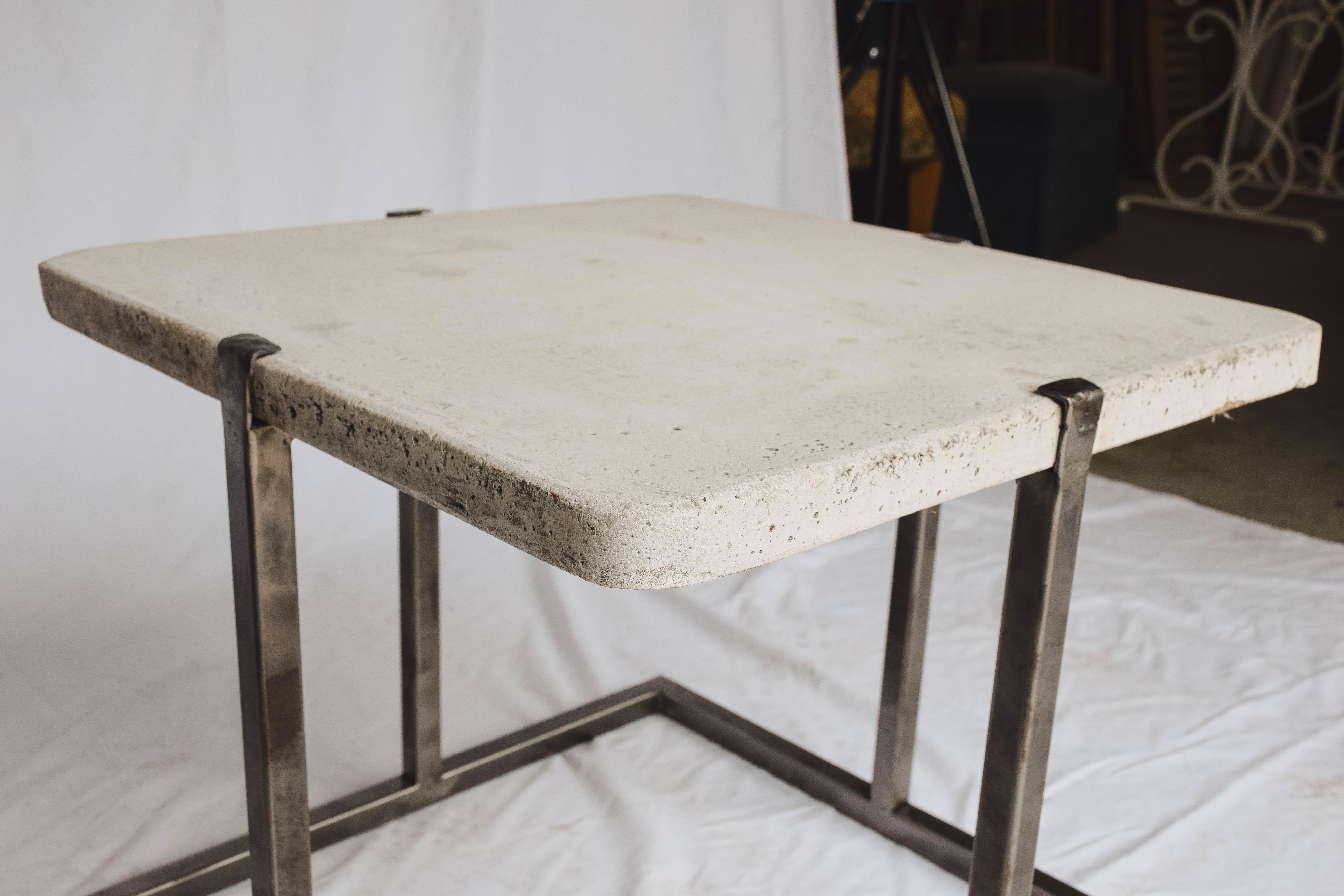 Concrete and Iron End or Coffee Table 2