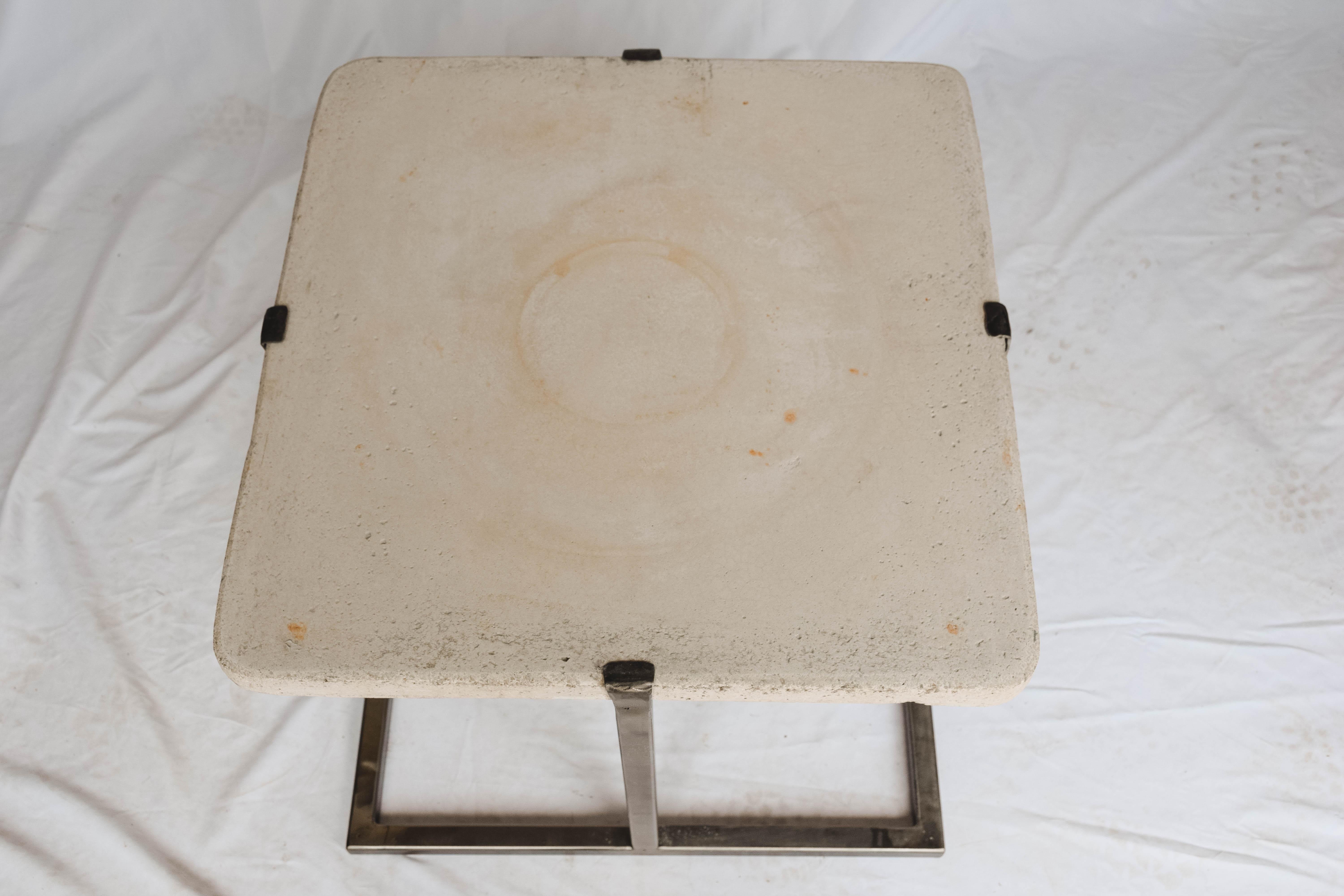 Concrete and Iron End or Coffee Table 2