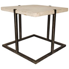 Concrete and Iron End or Coffee Table Concrete and Iron End or Coffee Table