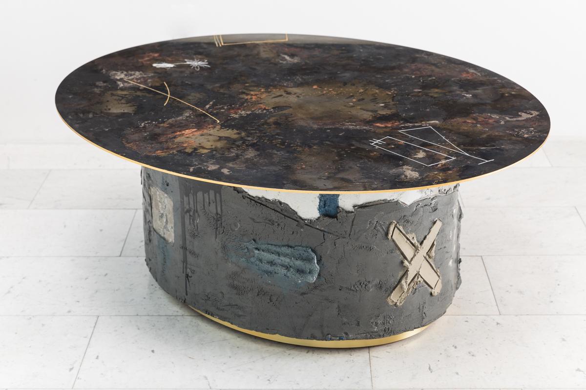 Contemporary Concrete and Steel Low Table II, USA