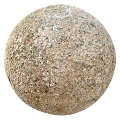 Vintage Concrete and Stone Water Fountain Ball