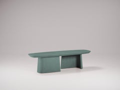 Panchina in cemento Flora fatta a mano in Italia tonalità Cemento Ultramarino di Forma & Cemento