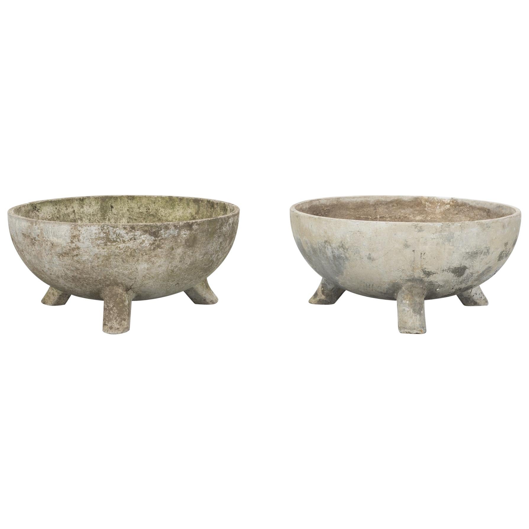 Concrete Bowl Planters by Willy Guhl for Eternit