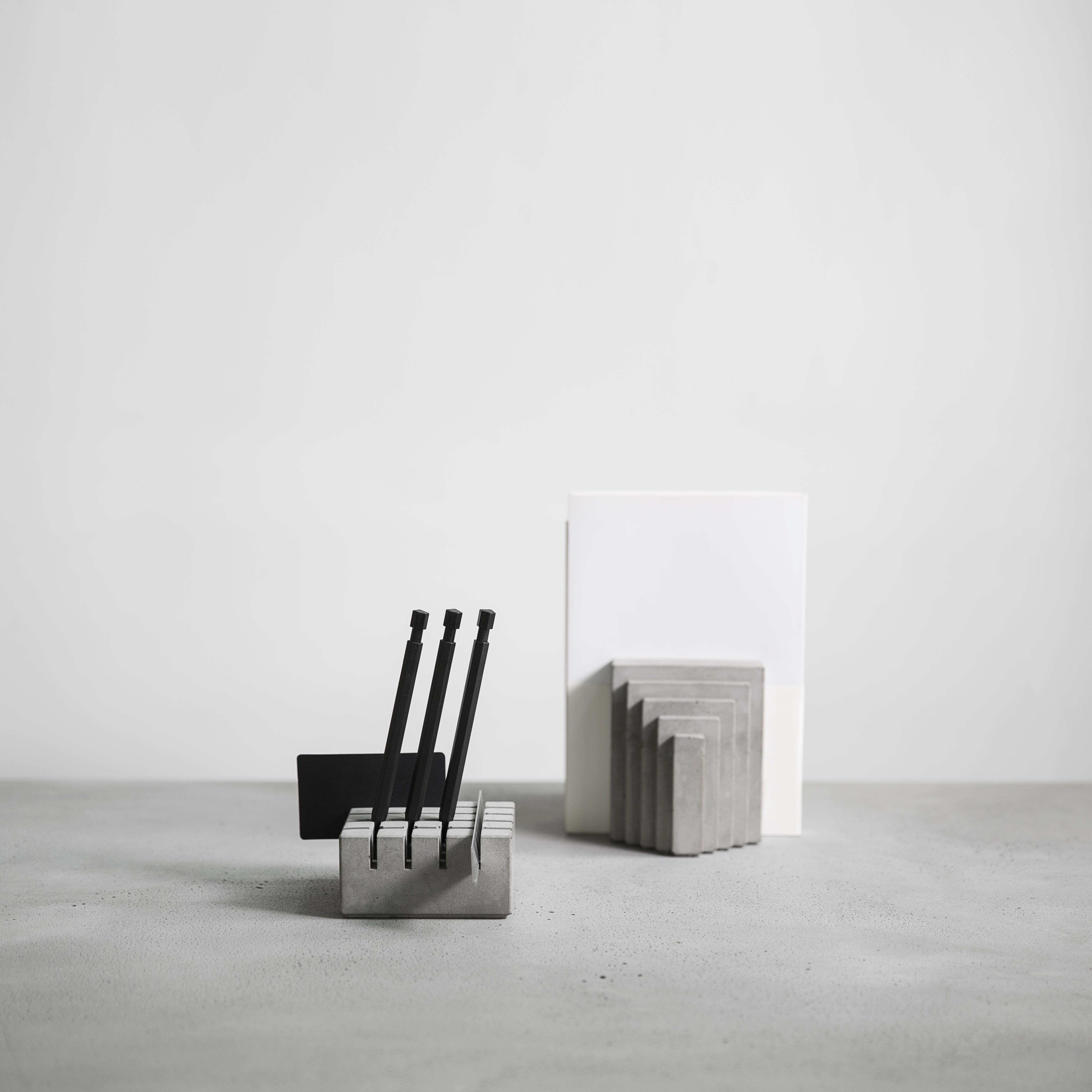 Concrete Card Holder / Pen Stand, “Jing, ” from Concrete Collection by Bentu 1