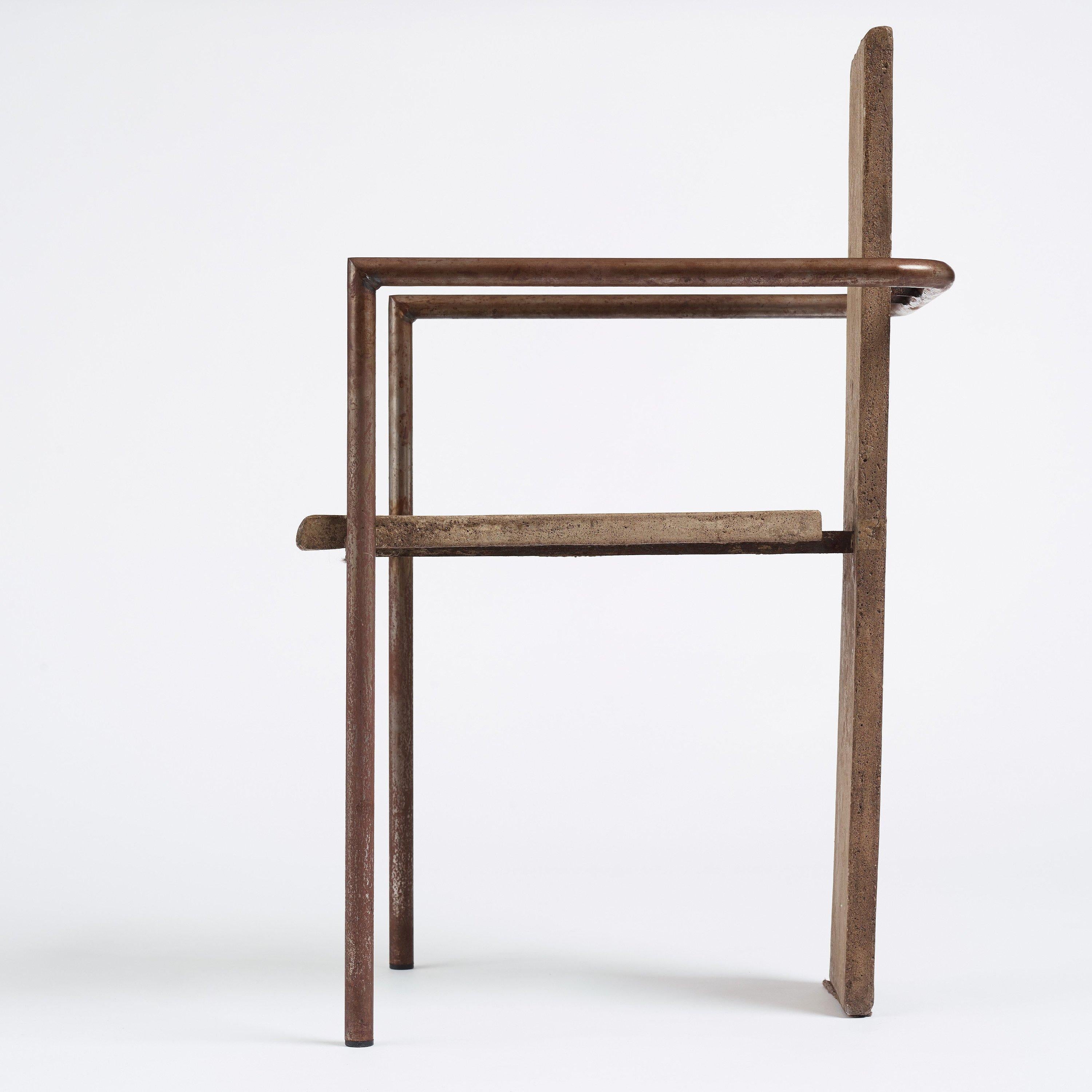 Swedish Concrete Chair Jonas Bohlin, 1980's For Sale
