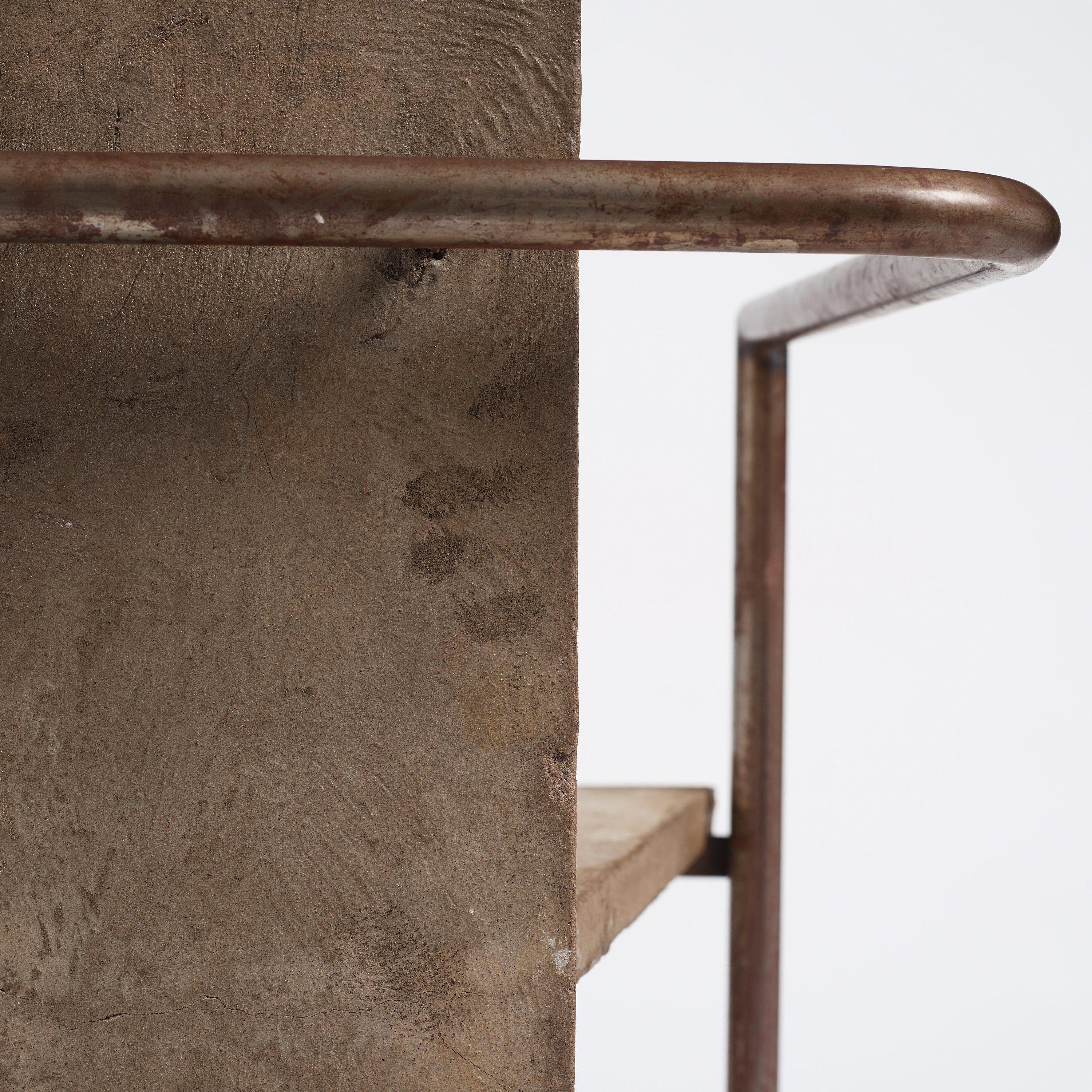 Concrete Chair Jonas Bohlin, 1980's In Good Condition For Sale In Uccle, BE