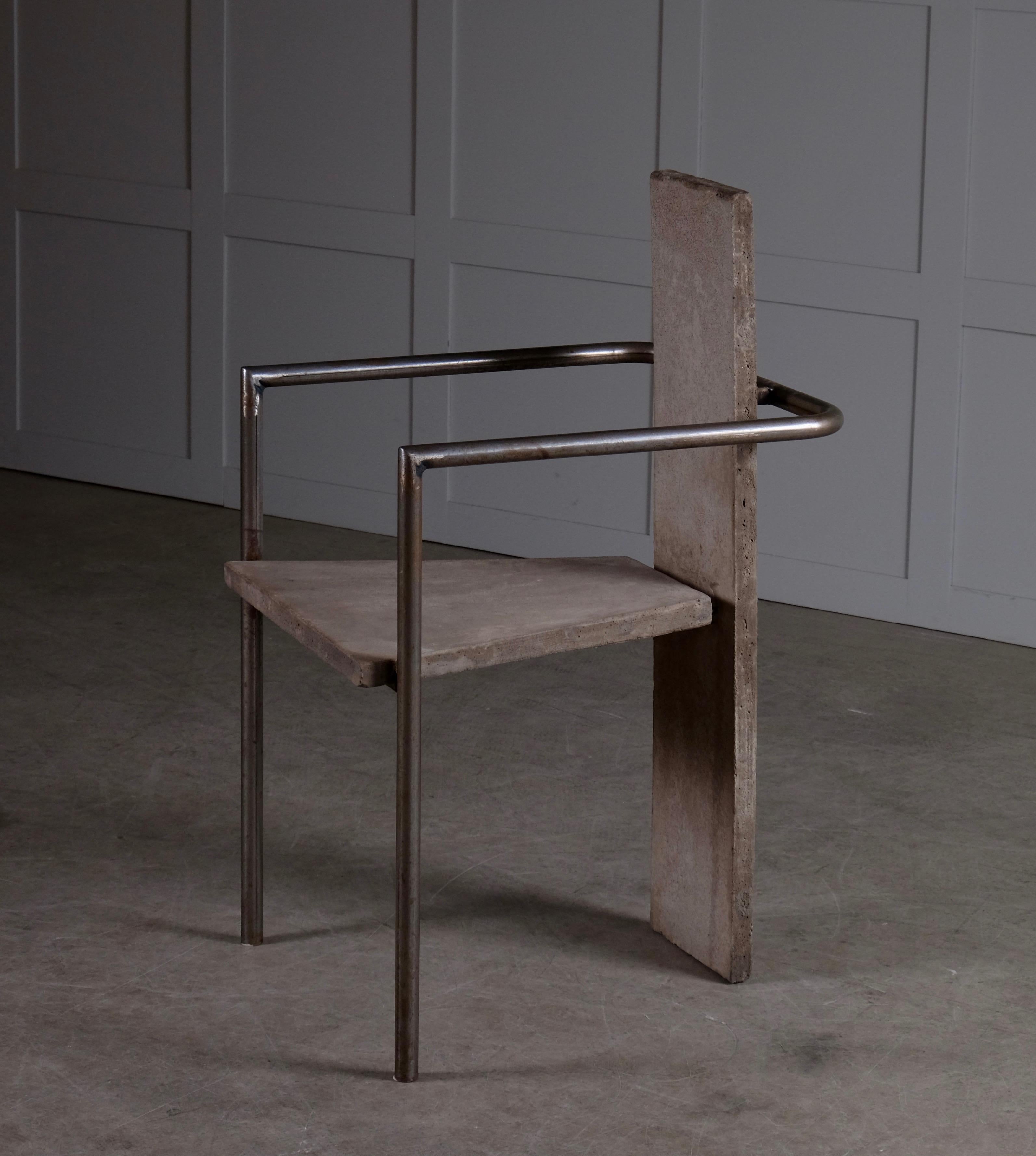 Concrete Chair Jonas Bohlin, Sweden, 1980s For Sale 2