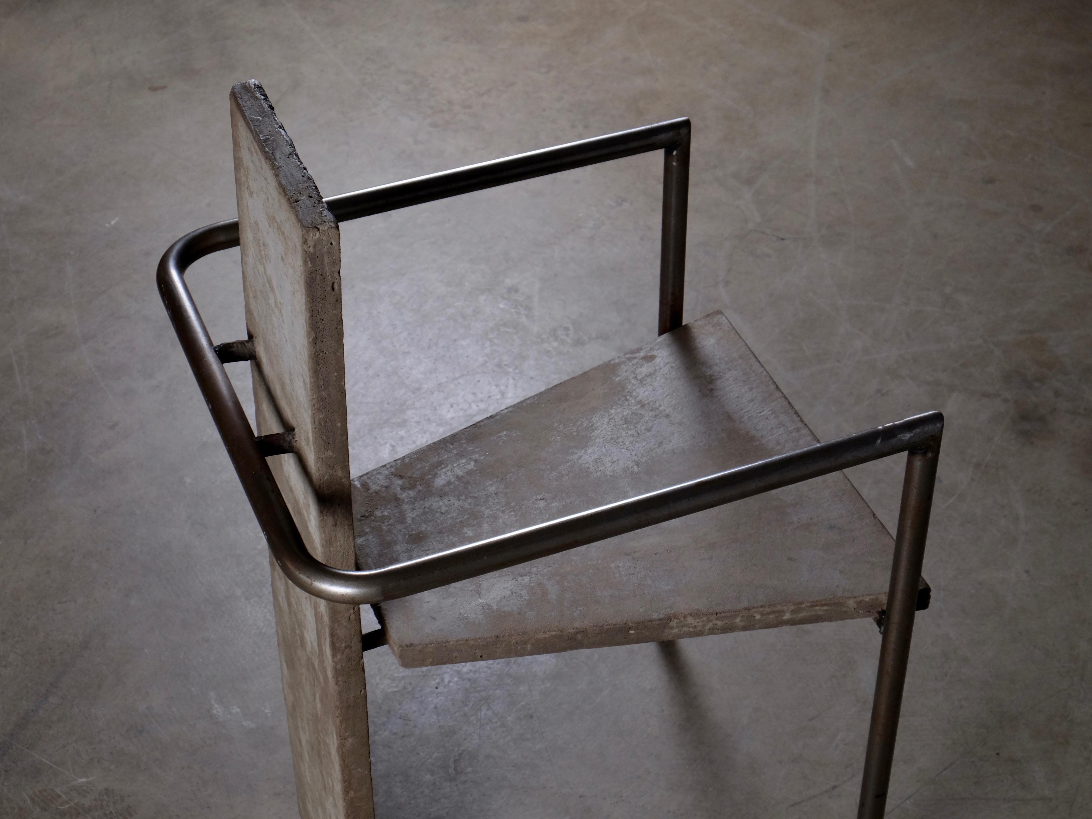 Concrete Chair Jonas Bohlin, Sweden, 1980s In Good Condition For Sale In Stockholm, SE