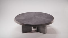 Concrete Circular Dining Table LAOBAN Ultra High Performance Dark Cement Mortar