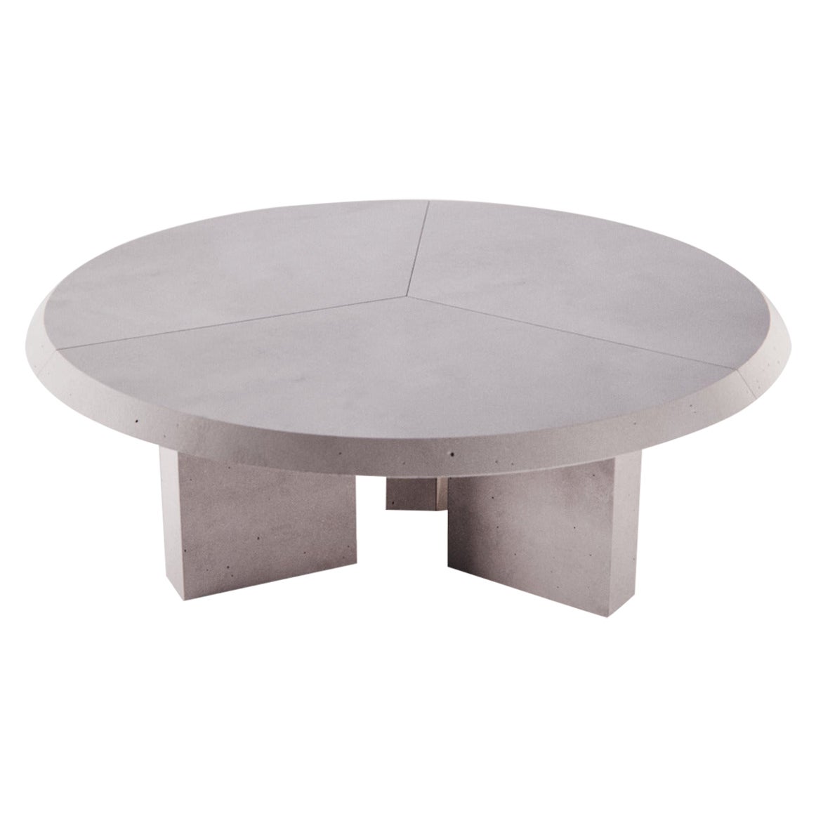 Mesa de comedor circular de hormigón Laoban Cemento gris plateado de ultra alto rendimiento