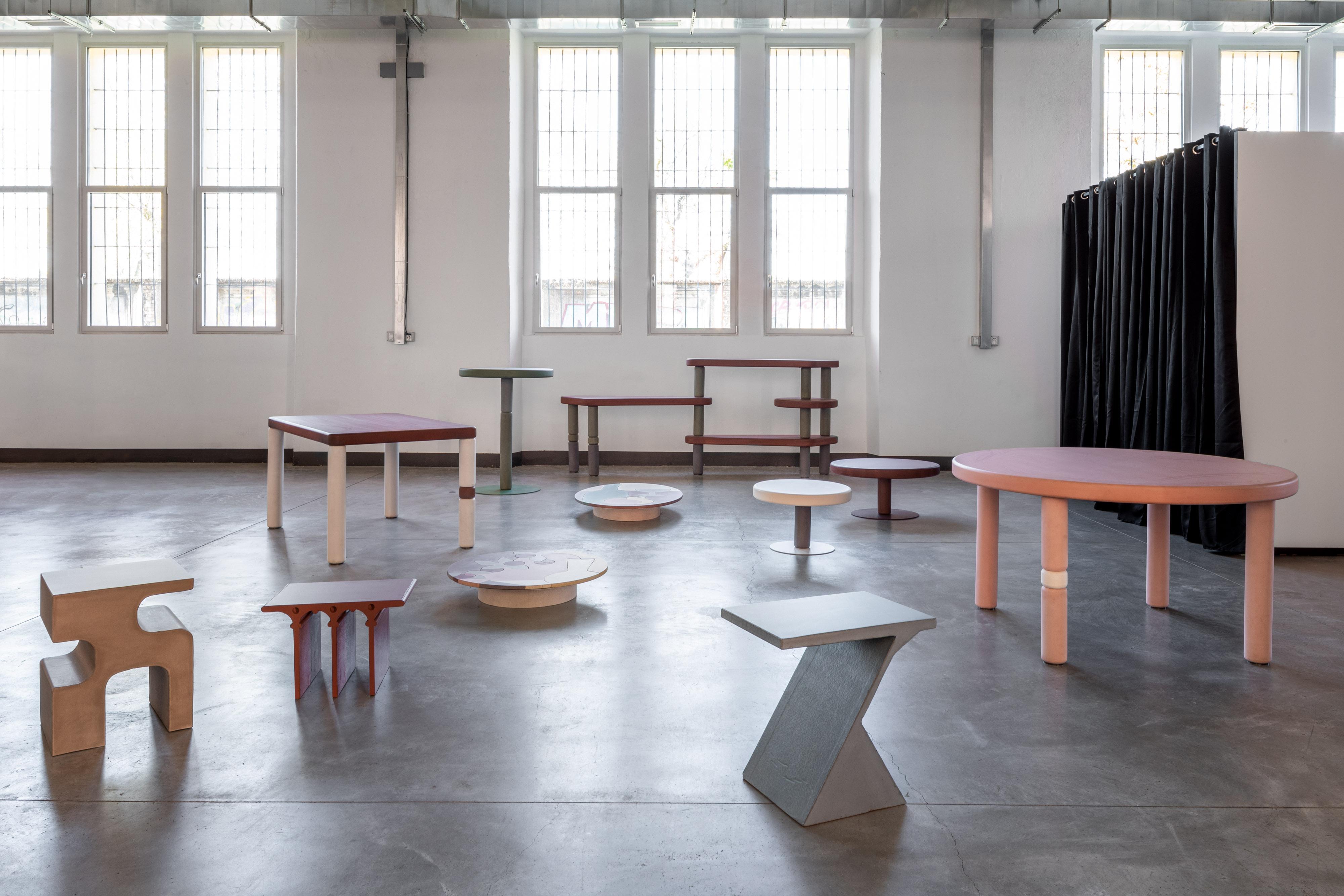 Hand-Crafted Concrete Circular Table, Flipper Collection Studio Irvine for Forma & Cemento For Sale