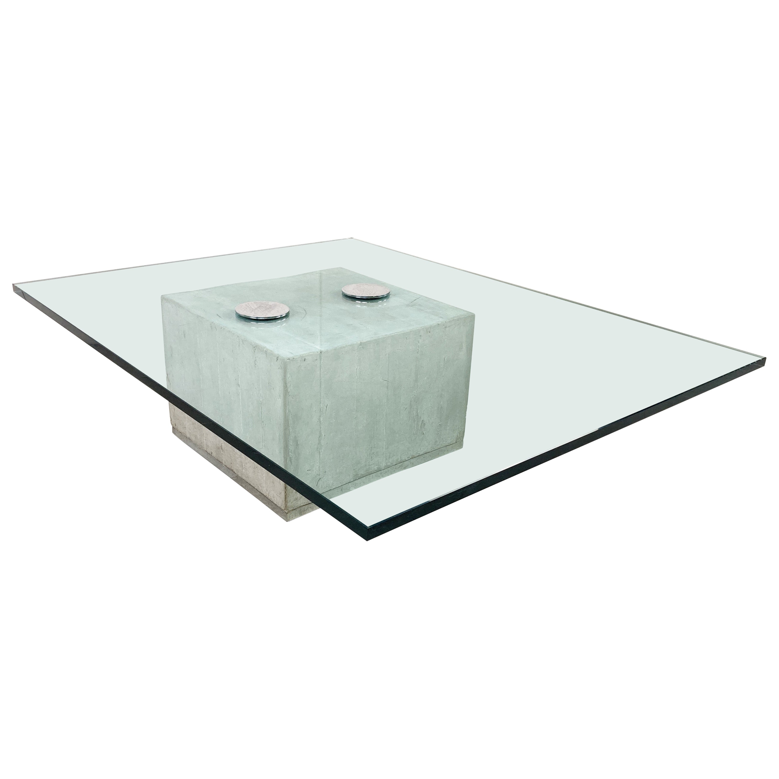 Concrete Coffee Table by Saporiti, 1970s