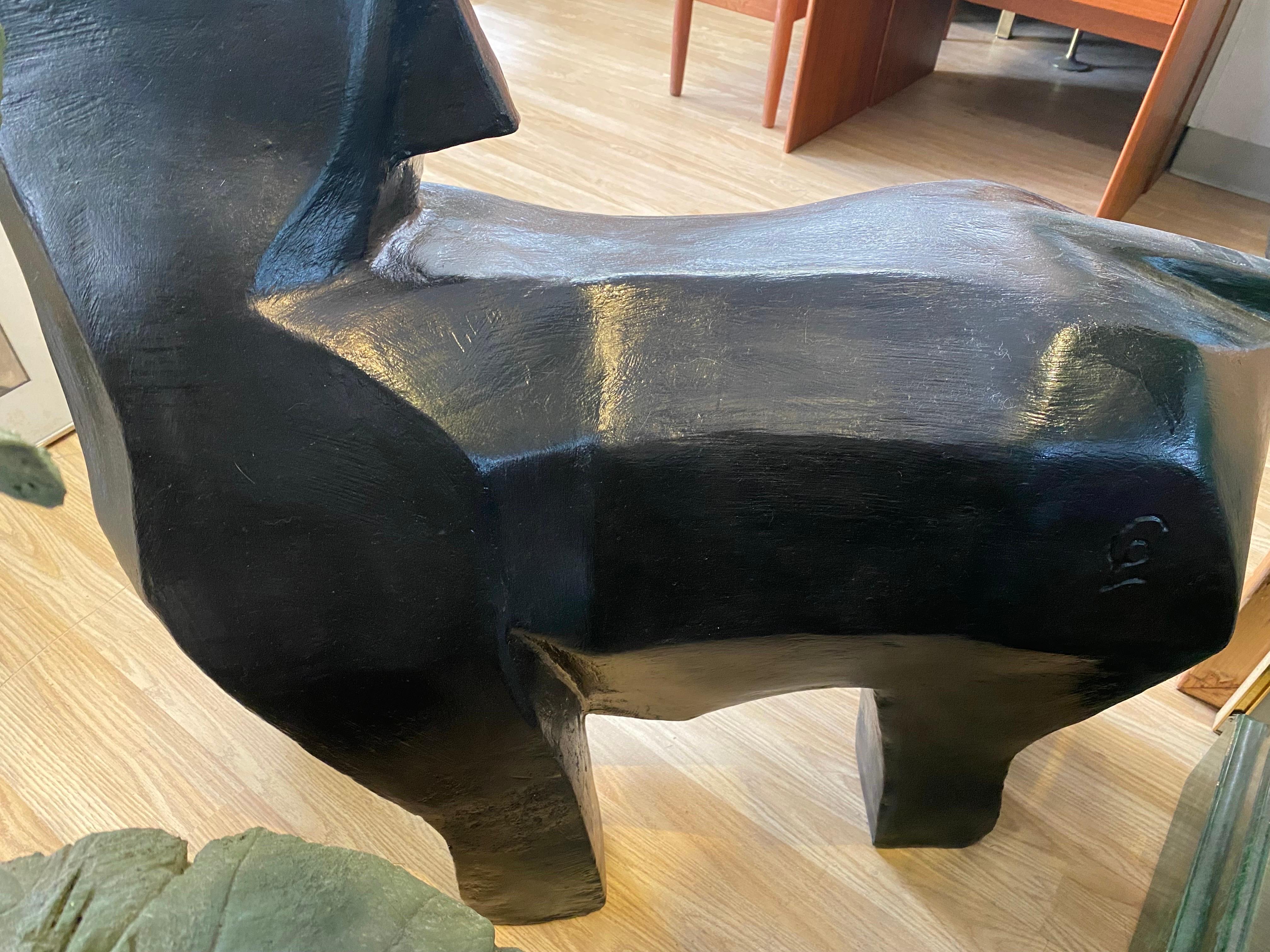 Sculpture de taureau cubiste en béton, France, vers les années 1980 en vente 3
