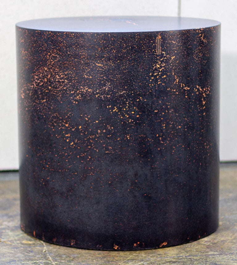 Concrete Cylinder, Distressed Black by Dylan Myers For Sale at 1stDibs