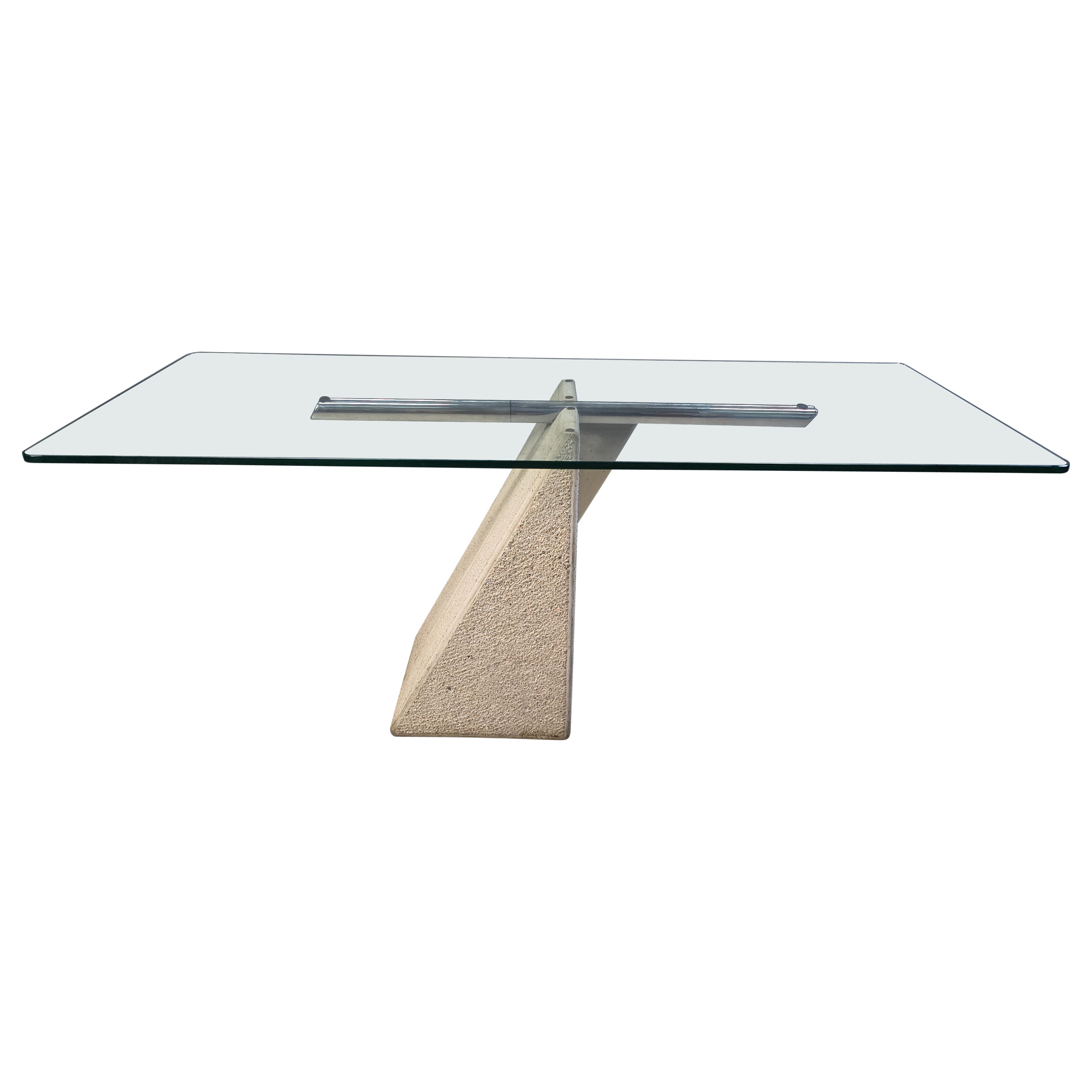 Concrete dining table by Giovanni Offredi for Saporiti 1970s