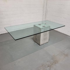 Concrete Dining Table by Saporiti 1970s