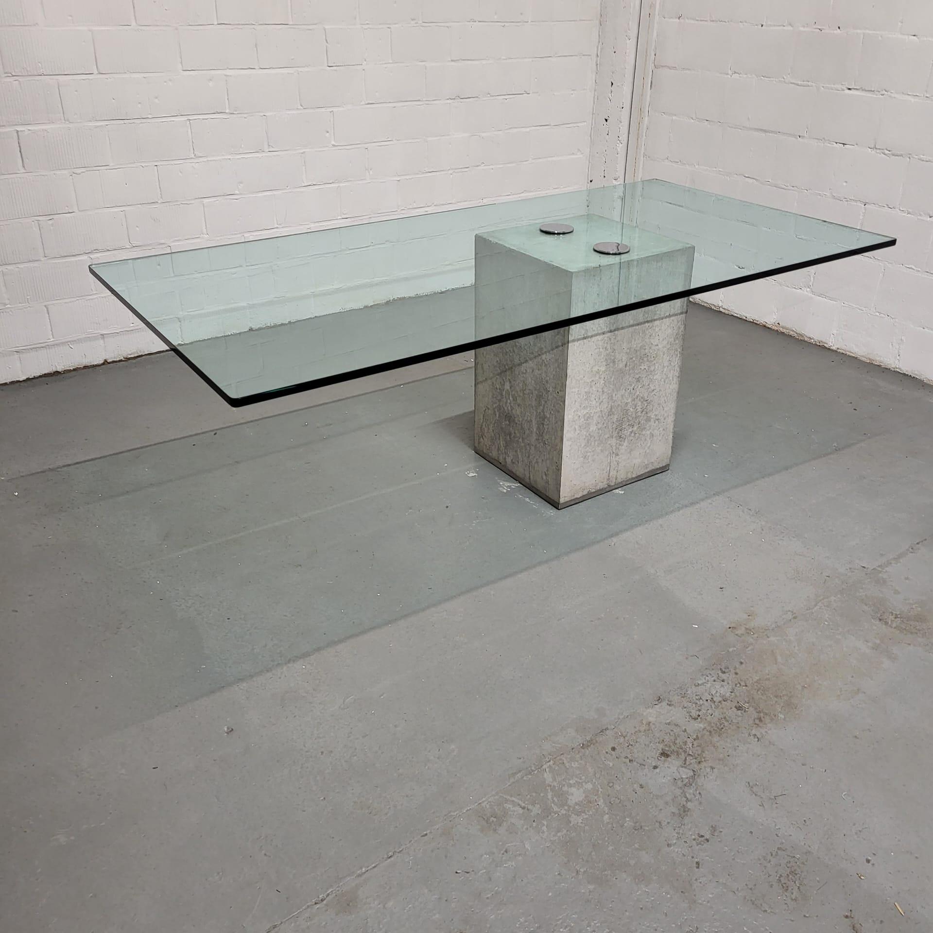 Concrete Dining Table by Saporiti 1970s 1