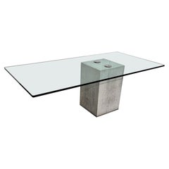 Concrete Dining Table by Saporiti 1970s