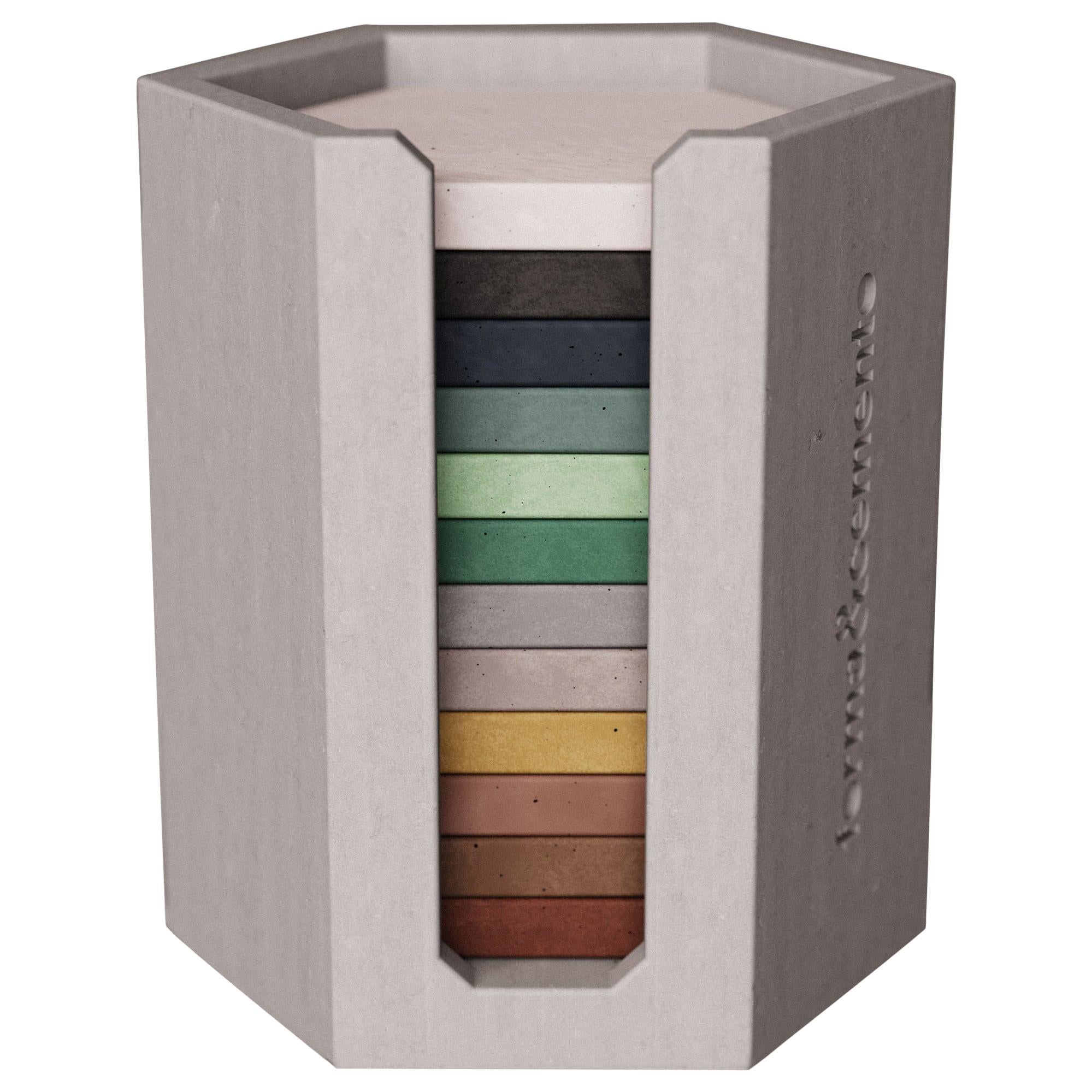 Concrete Domestic Landscape, Concrete Samples, Cement Color Collection Display For Sale