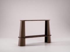 Concrete Domestic Landscape Fusto Console Dark Chocolate Cement Grey