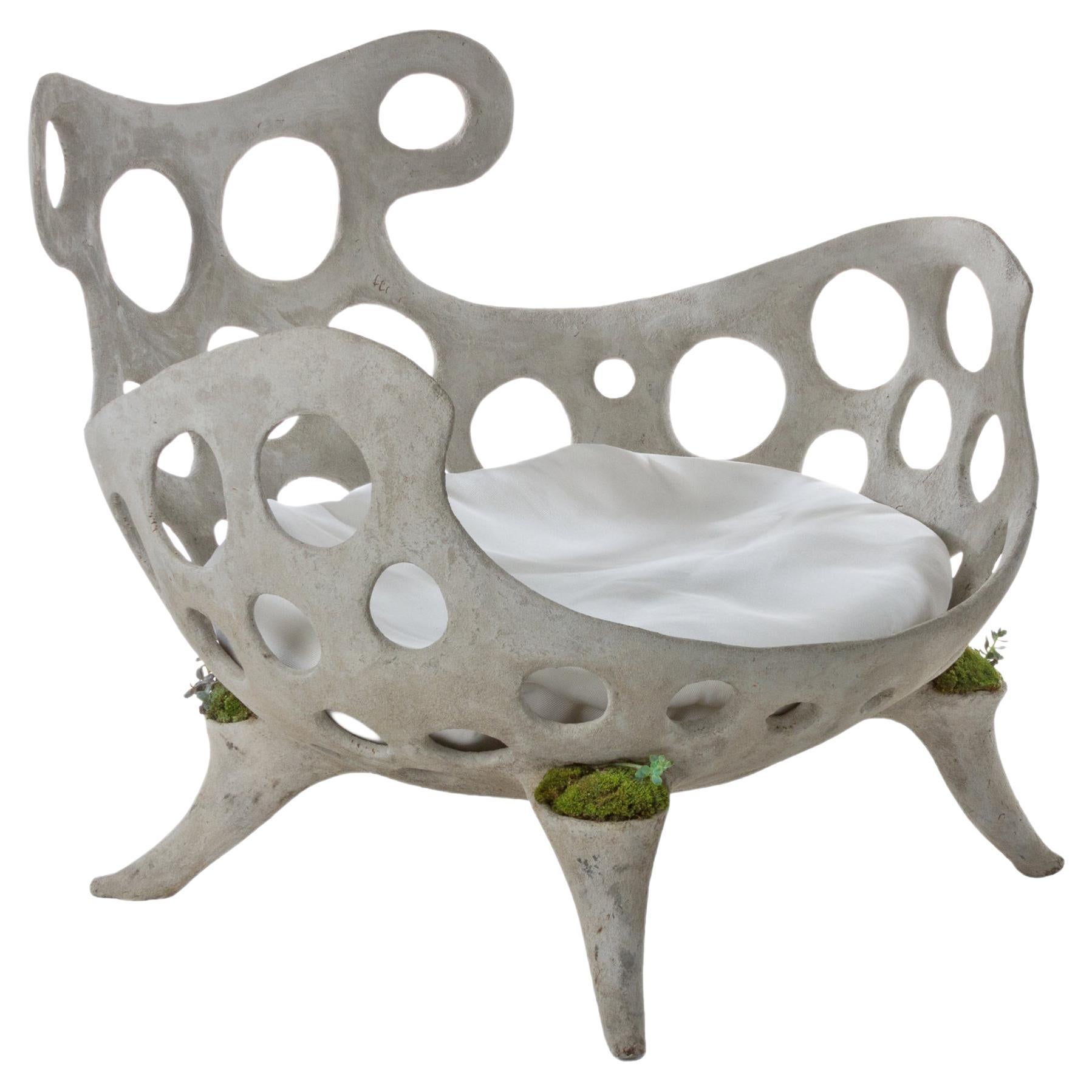 Concrete Drillium Club Chair by OPIARY
