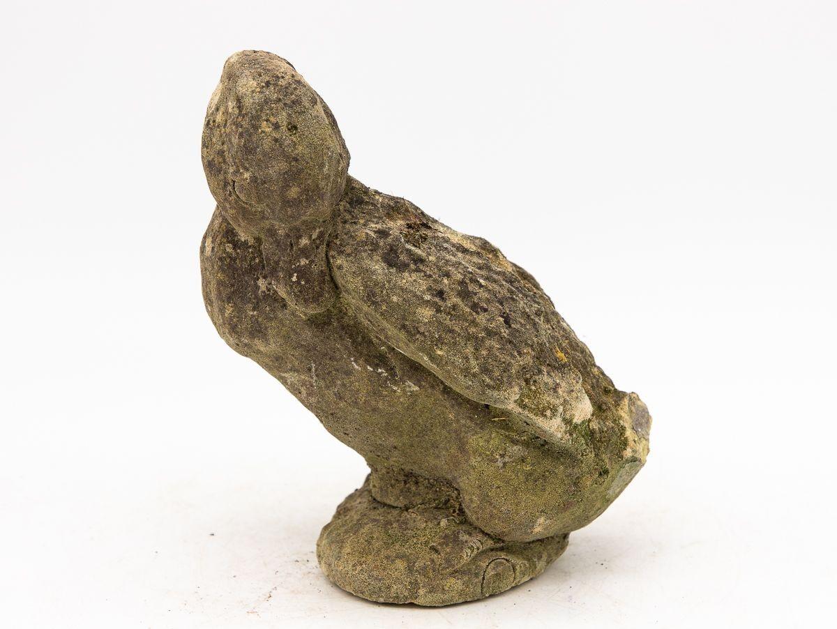Concrete Duck Garden Ornament, French 20th Century In Good Condition For Sale In South Salem, NY