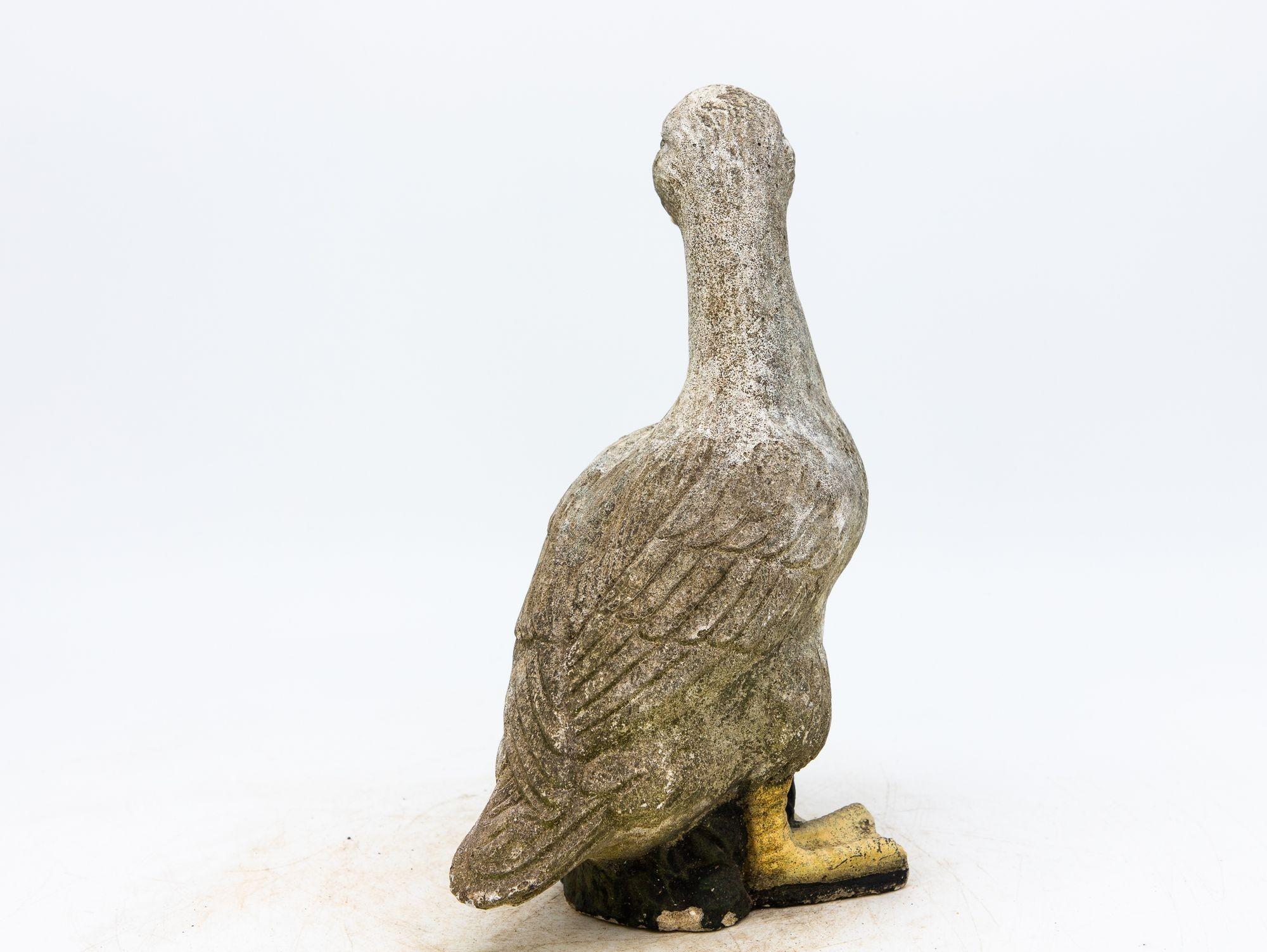 Concrete Duck Garden Ornament, French 20th Century In Good Condition In South Salem, NY