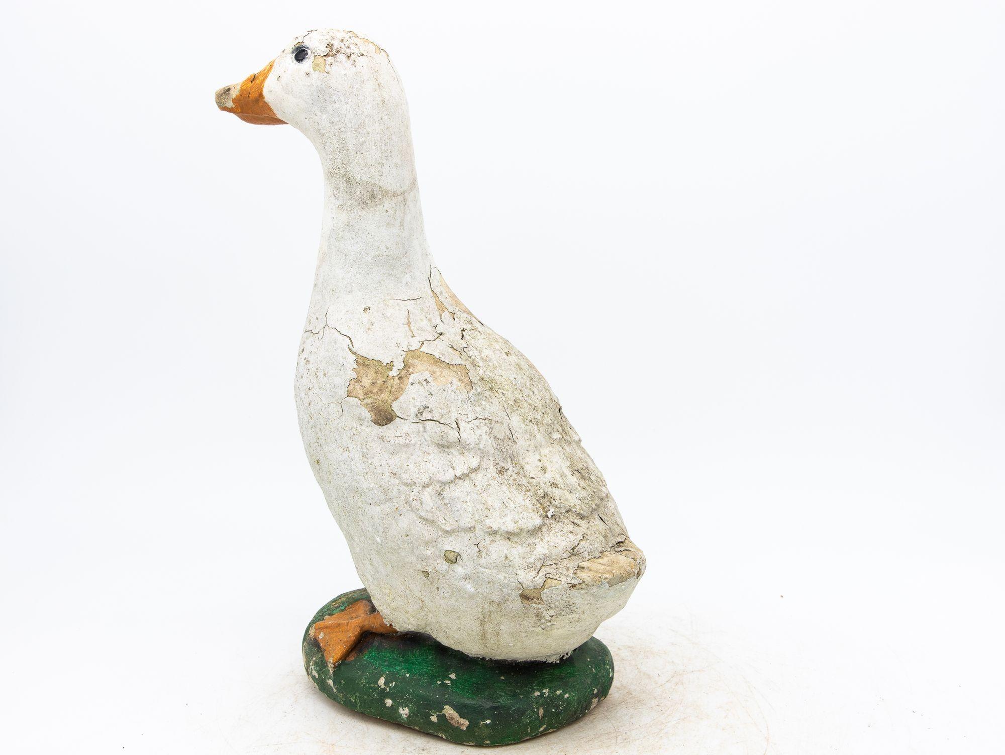 Concrete Duck Garden Ornament, French 20th Century In Good Condition In South Salem, NY