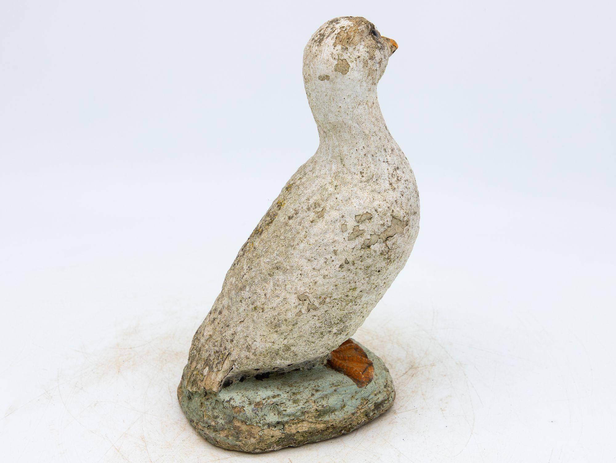 Late 20th Century Concrete Duck Garden Ornament, French 20th Century