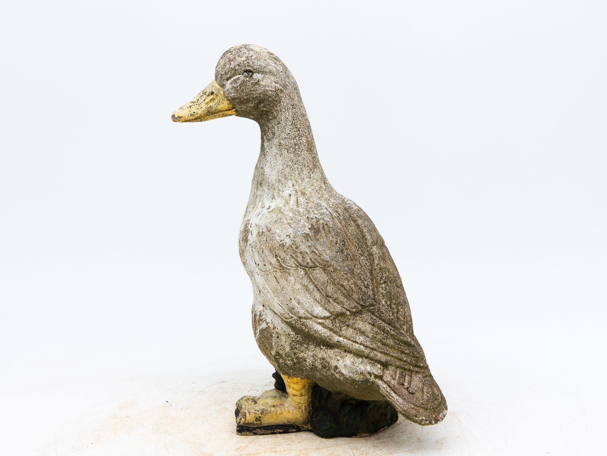 Late 20th Century Concrete Duck Garden Ornament, French 20th Century